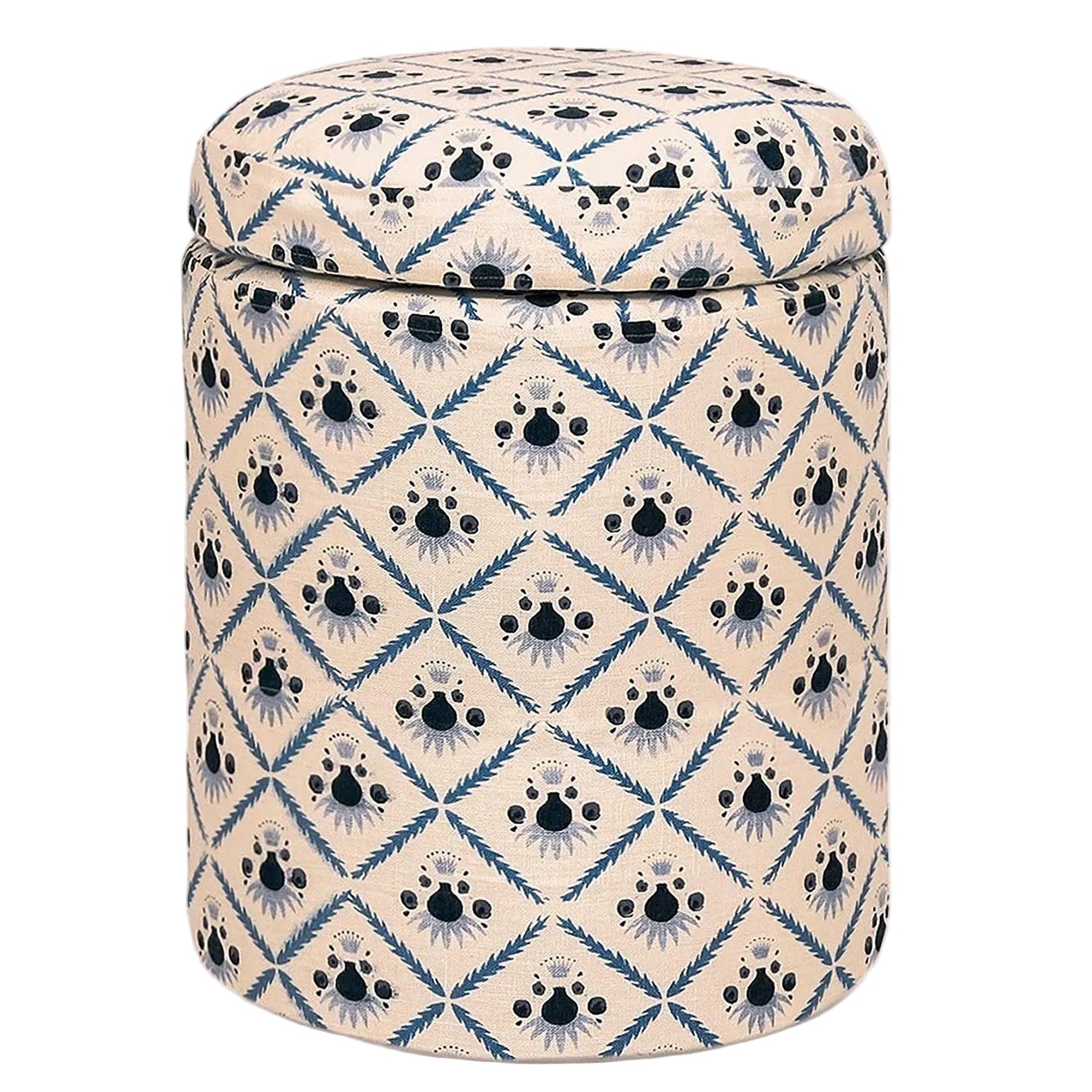 Aurora Footstool, Oxford Blue