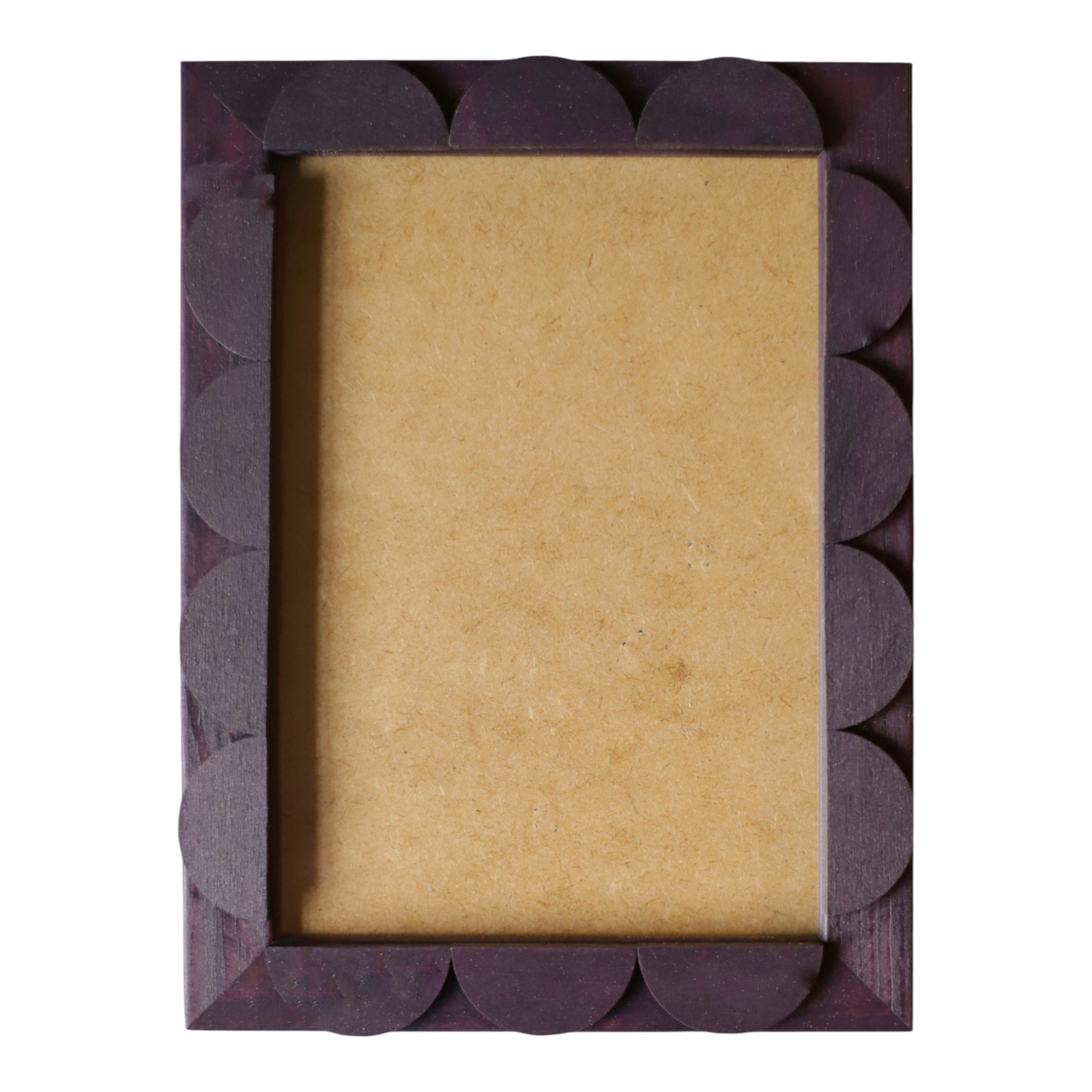 Aubergine Stained Scallop Frame