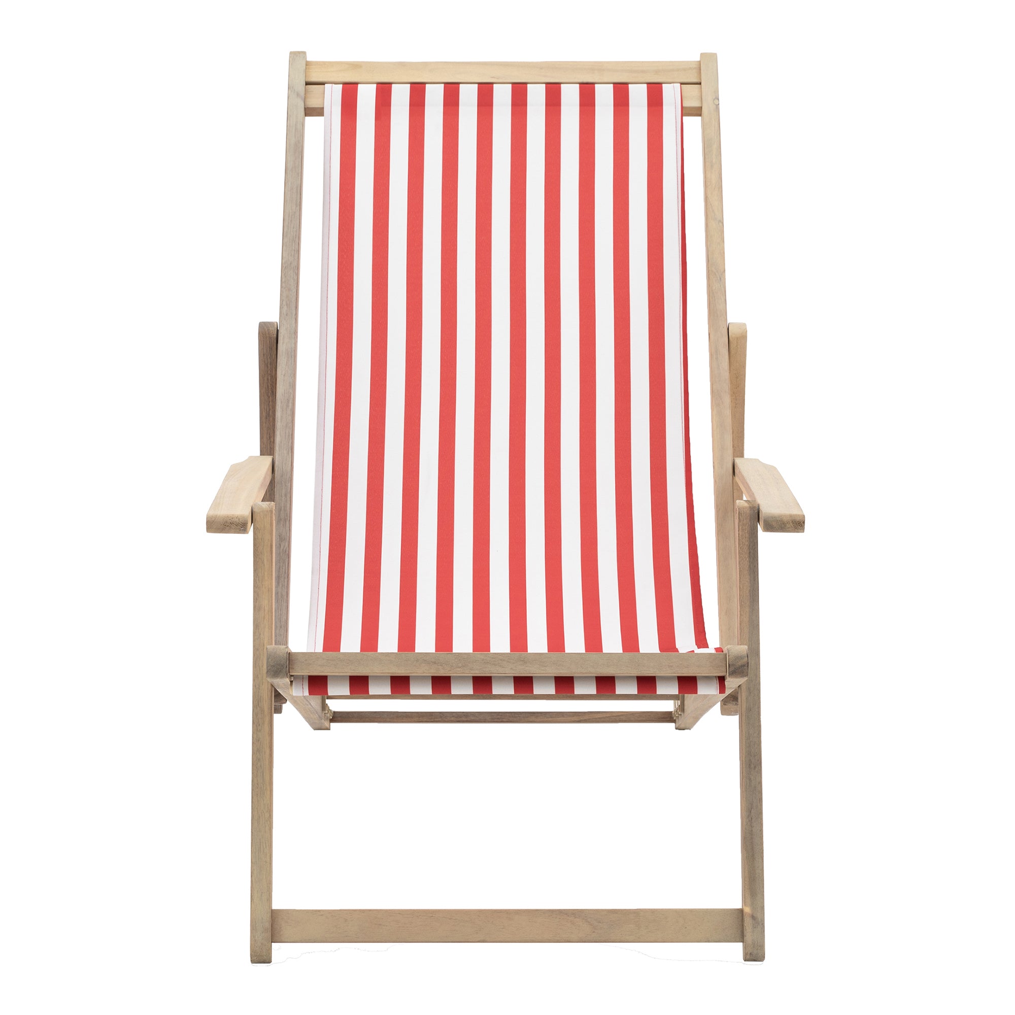 Amalfi Striped Deck Chair - Red