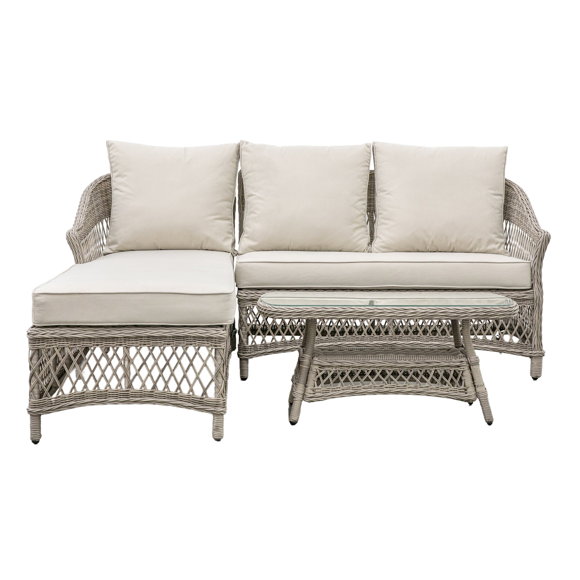 Woven Elegance Sofa Table Set
