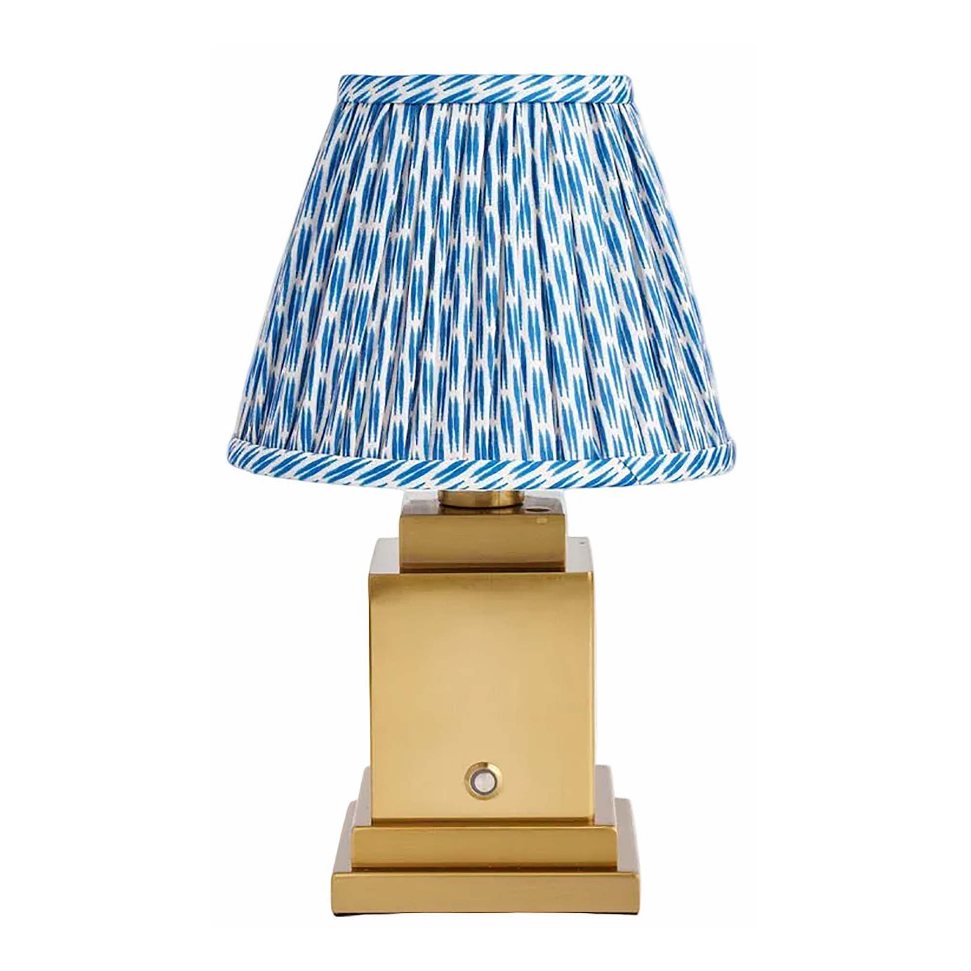 Stephanie Table Lamp with Blue Patola Lampshade