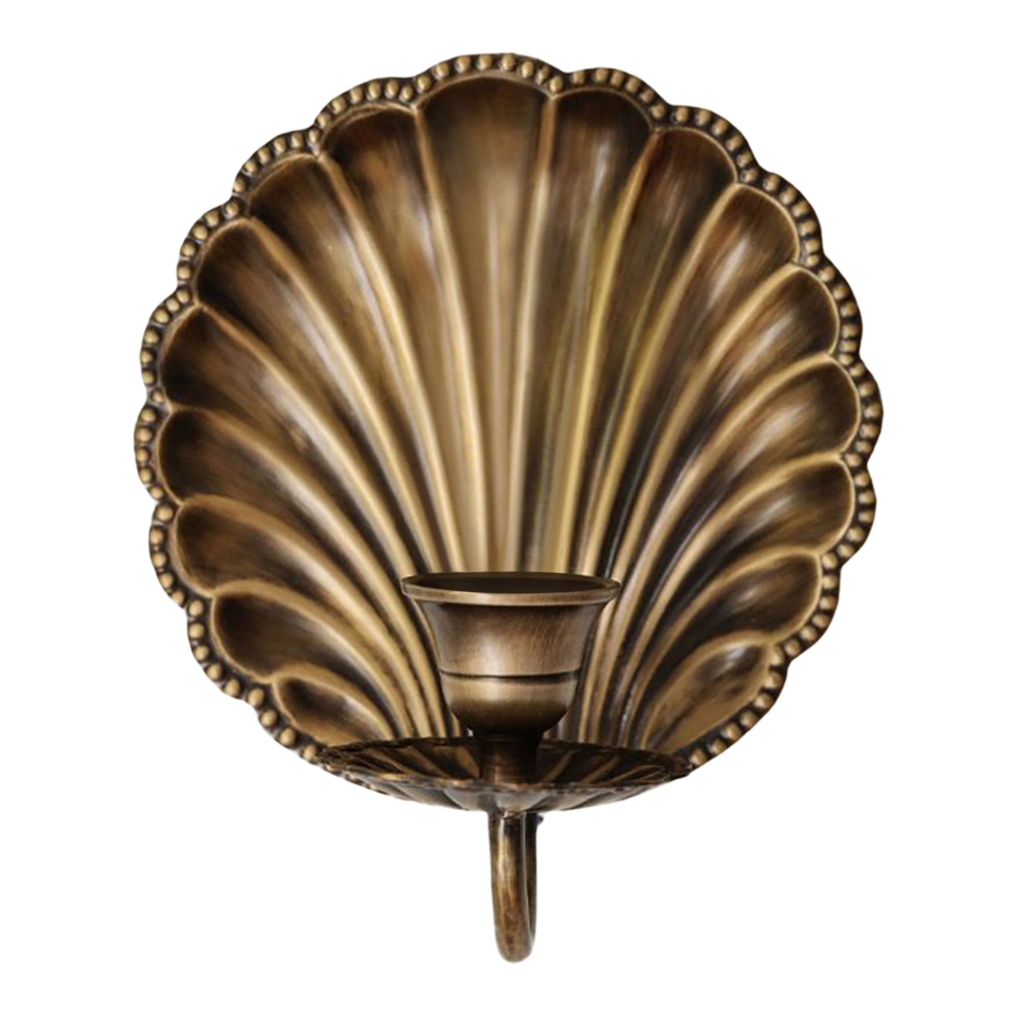 Shell Brass Wall Sconce Single (Antique)