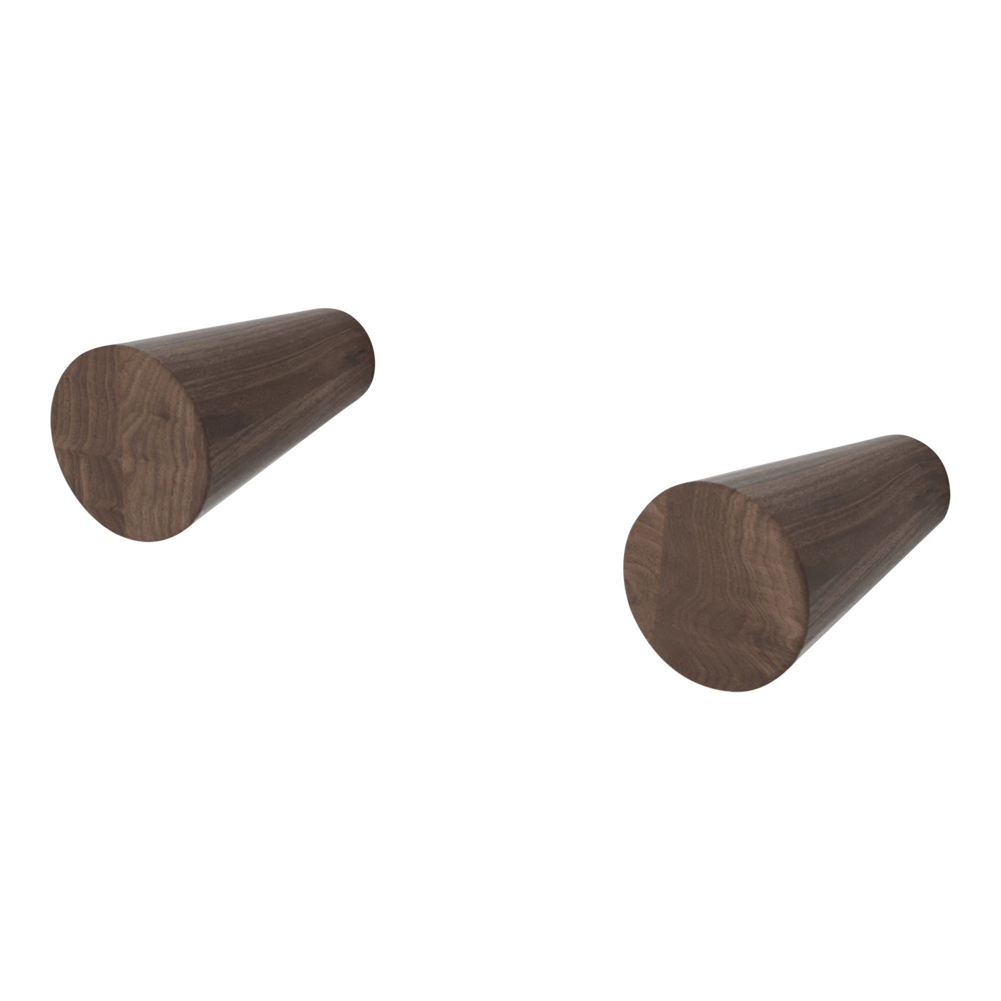 Hook pack of 2 - Walnut Slimline