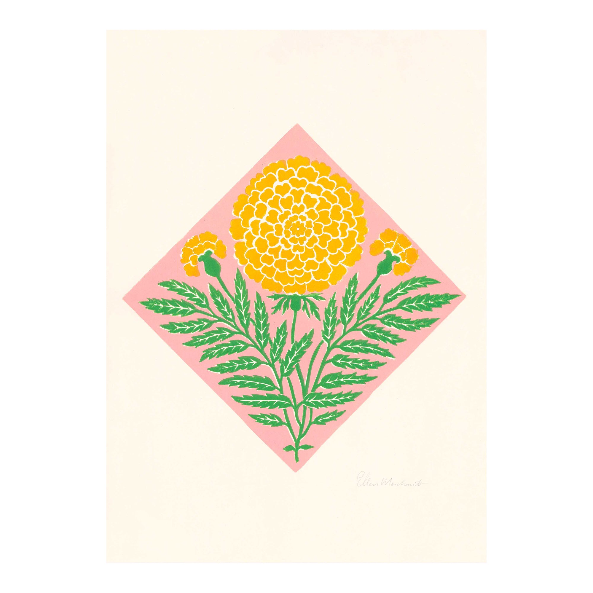 Marigold Print, Pink