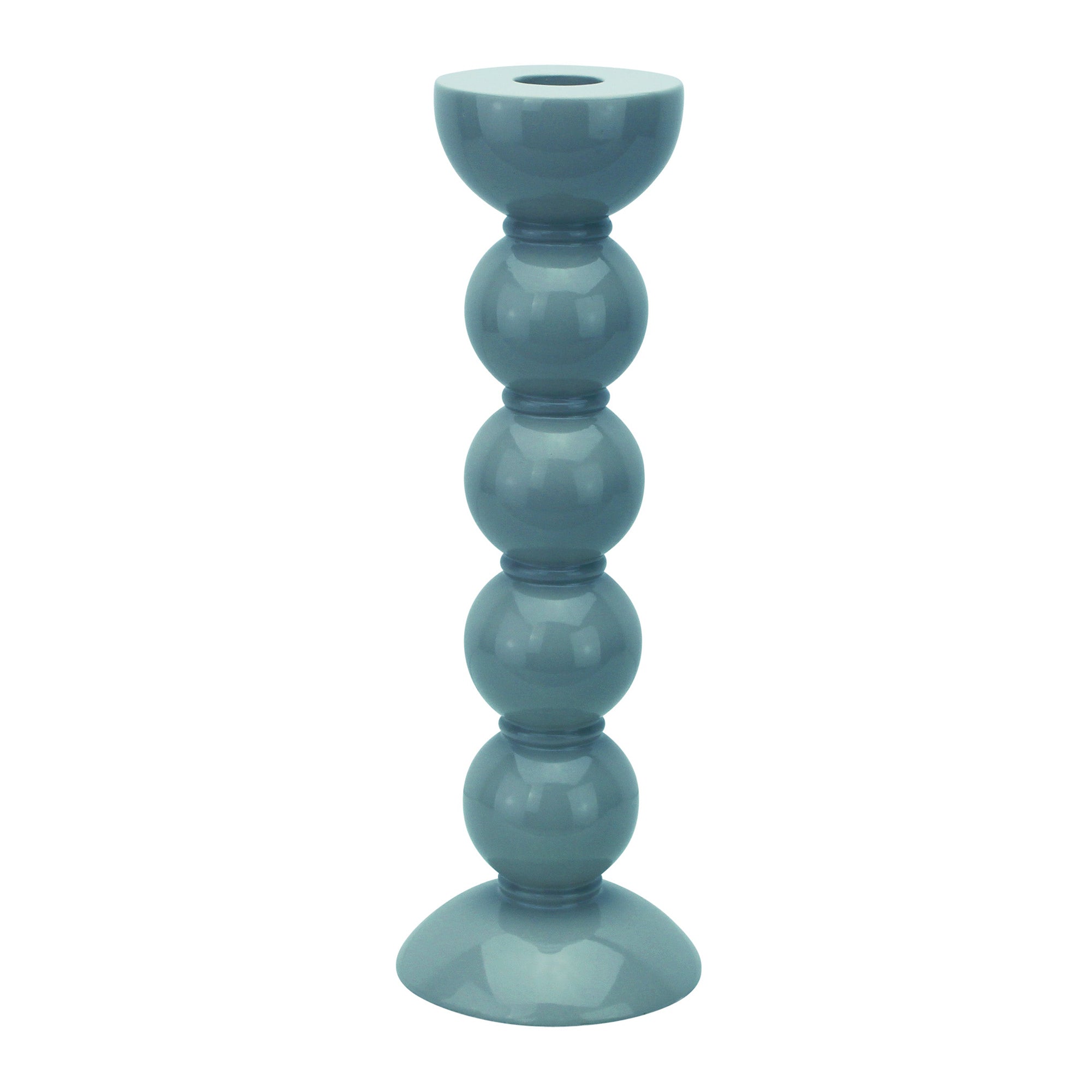 Tall Chambray Bobbin Candlestick - 24cm