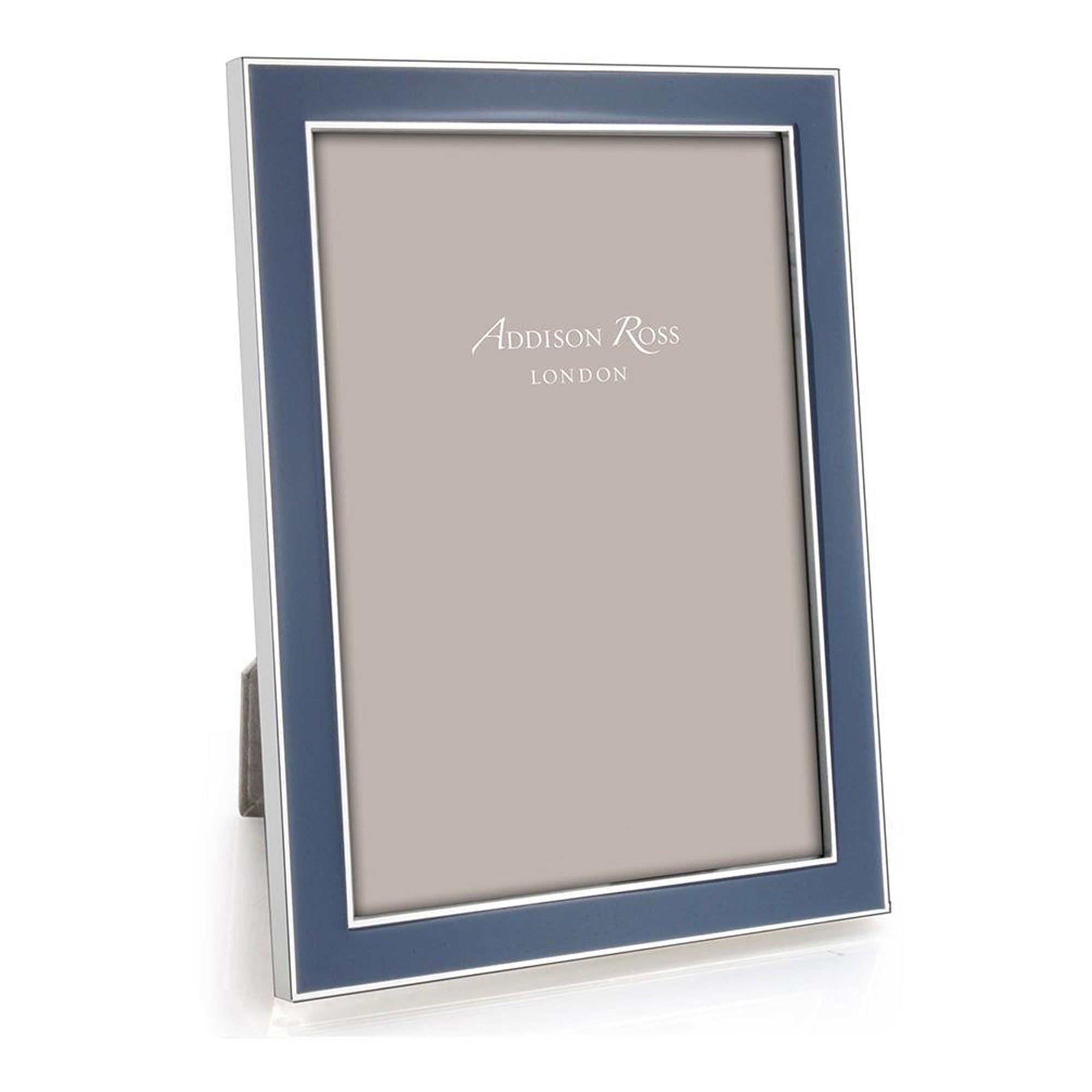 Denim Enamel & Silver Frame