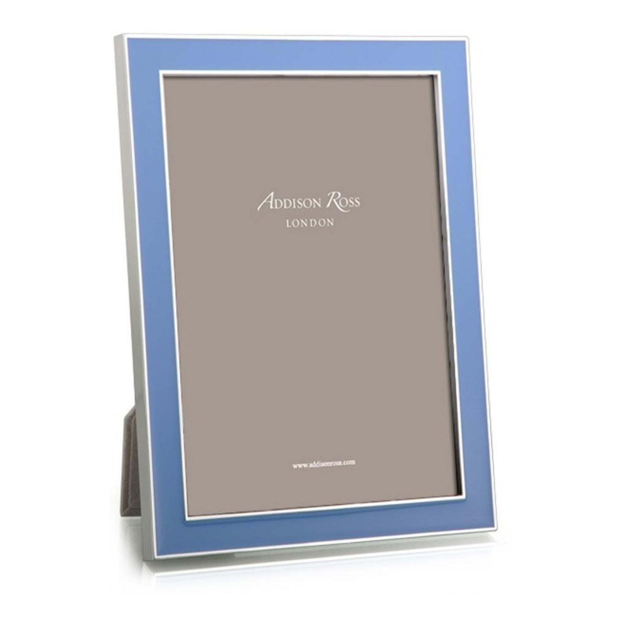 Periwinkle Blue Enamel & Silver Frame