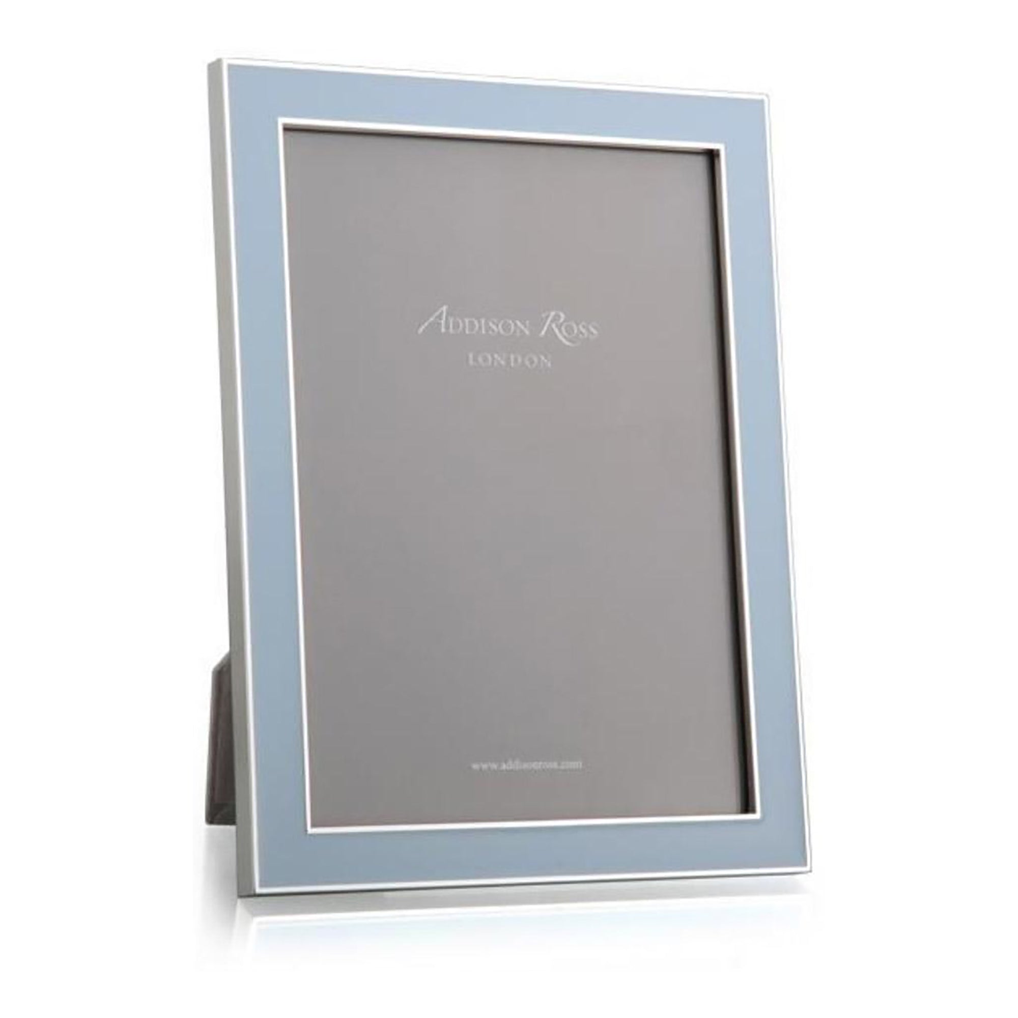 Powder Blue Enamel & Silver Frame