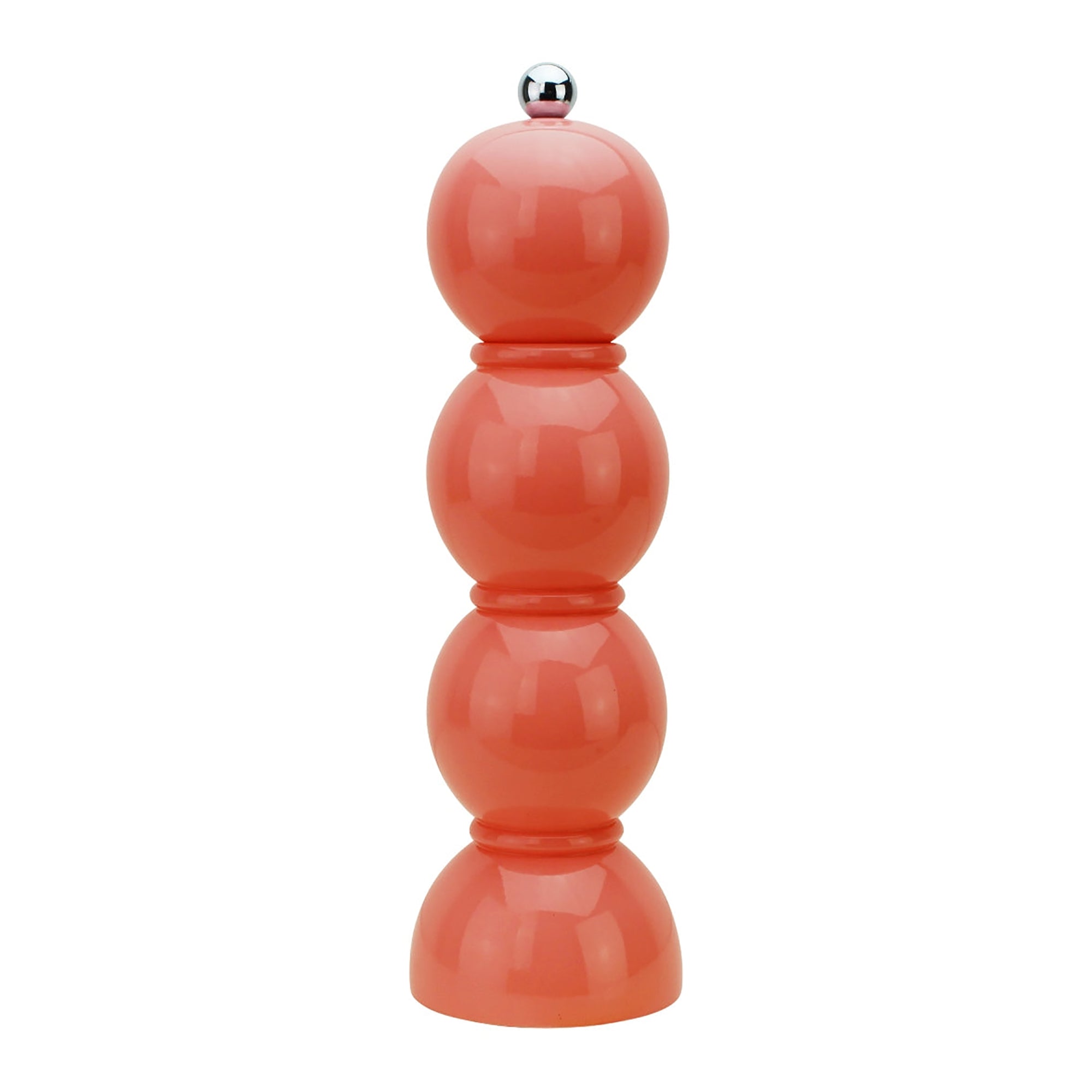 Coral Pink Bobbin Salt or Pepper Mill