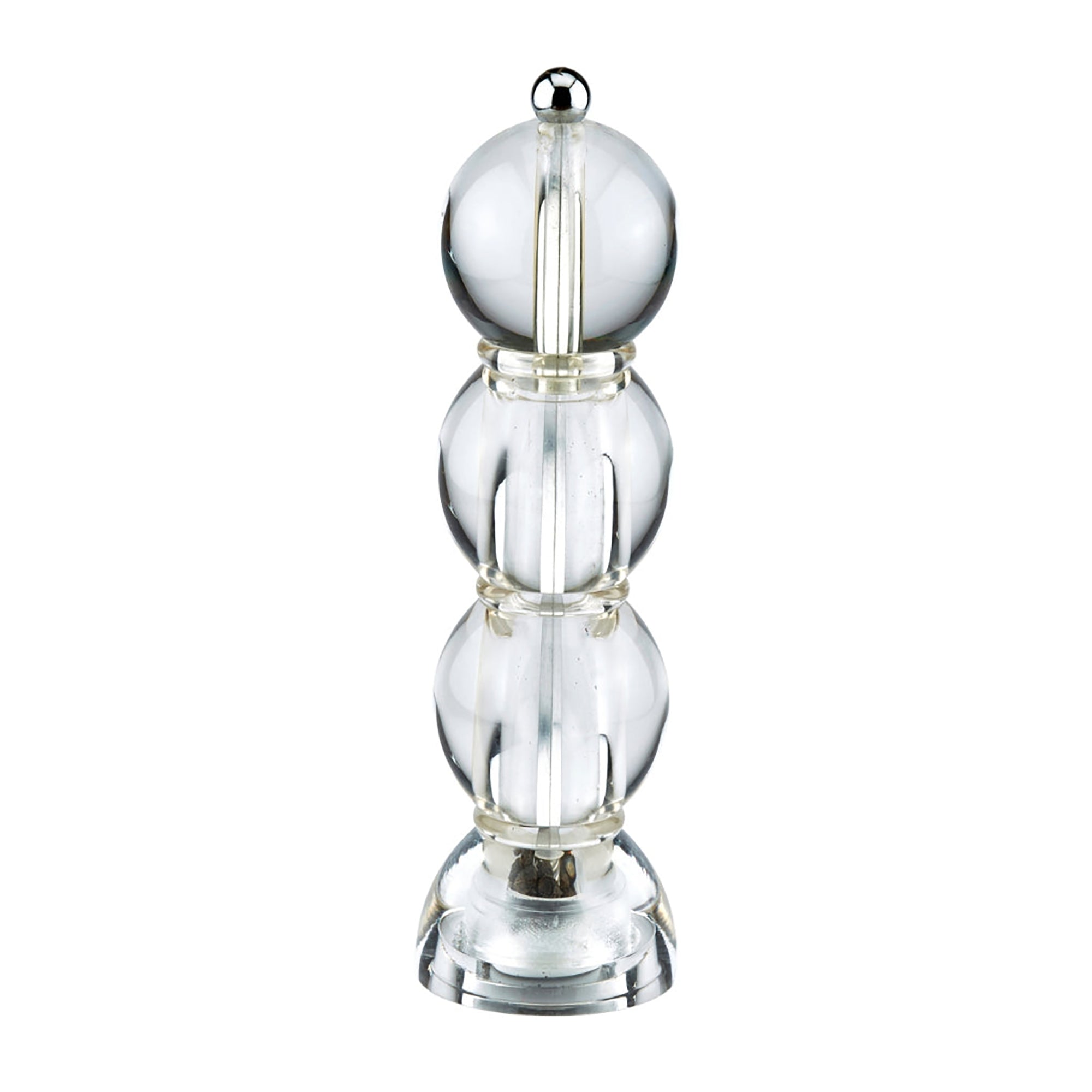 Clear Icy Bobbin Salt or Pepper Mill