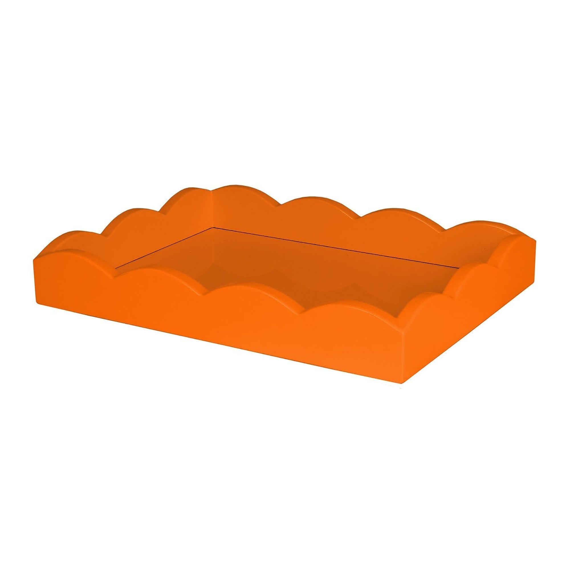 Small Rectangular Scalloped Tray | Orange