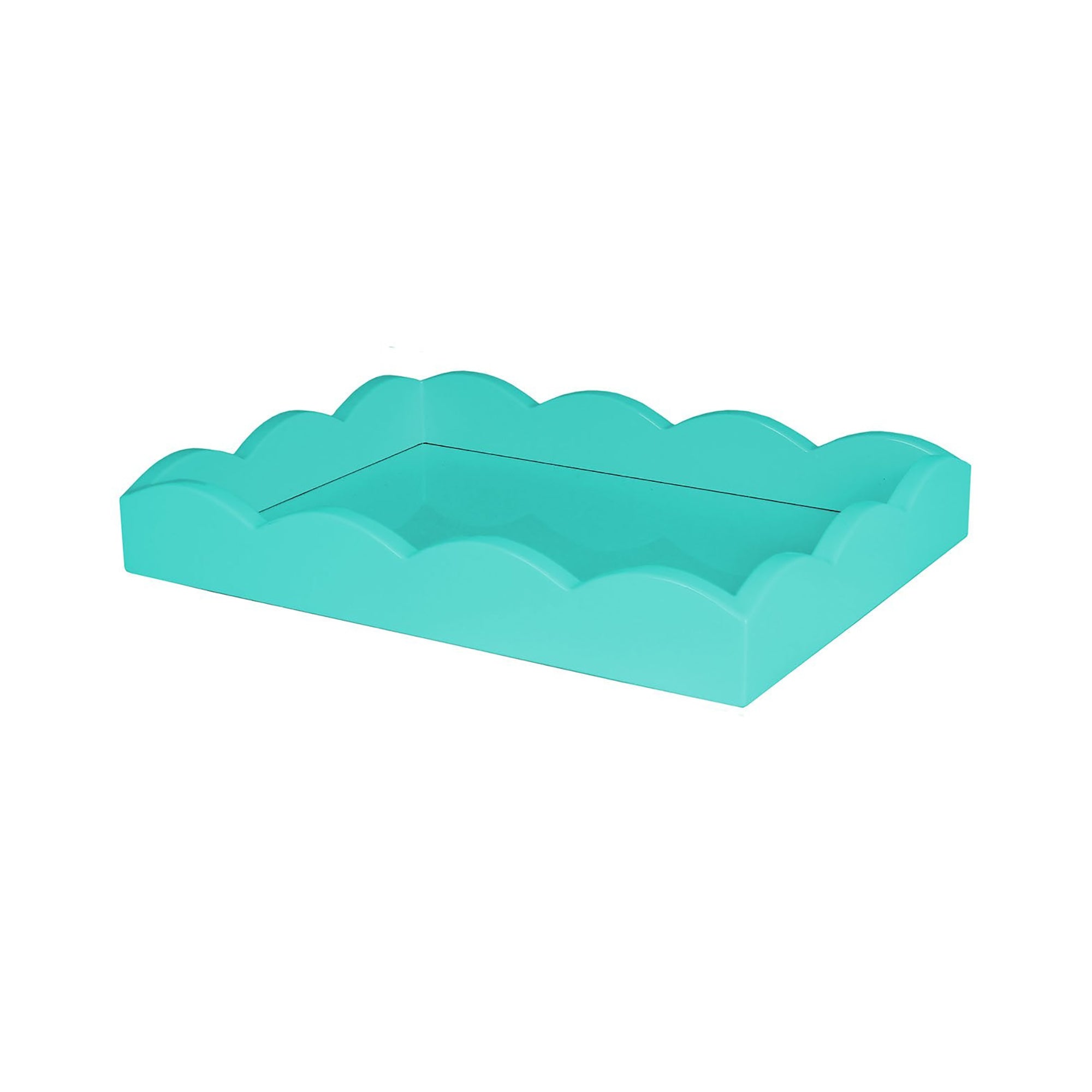Small Rectangular Scalloped Tray | Turquoise