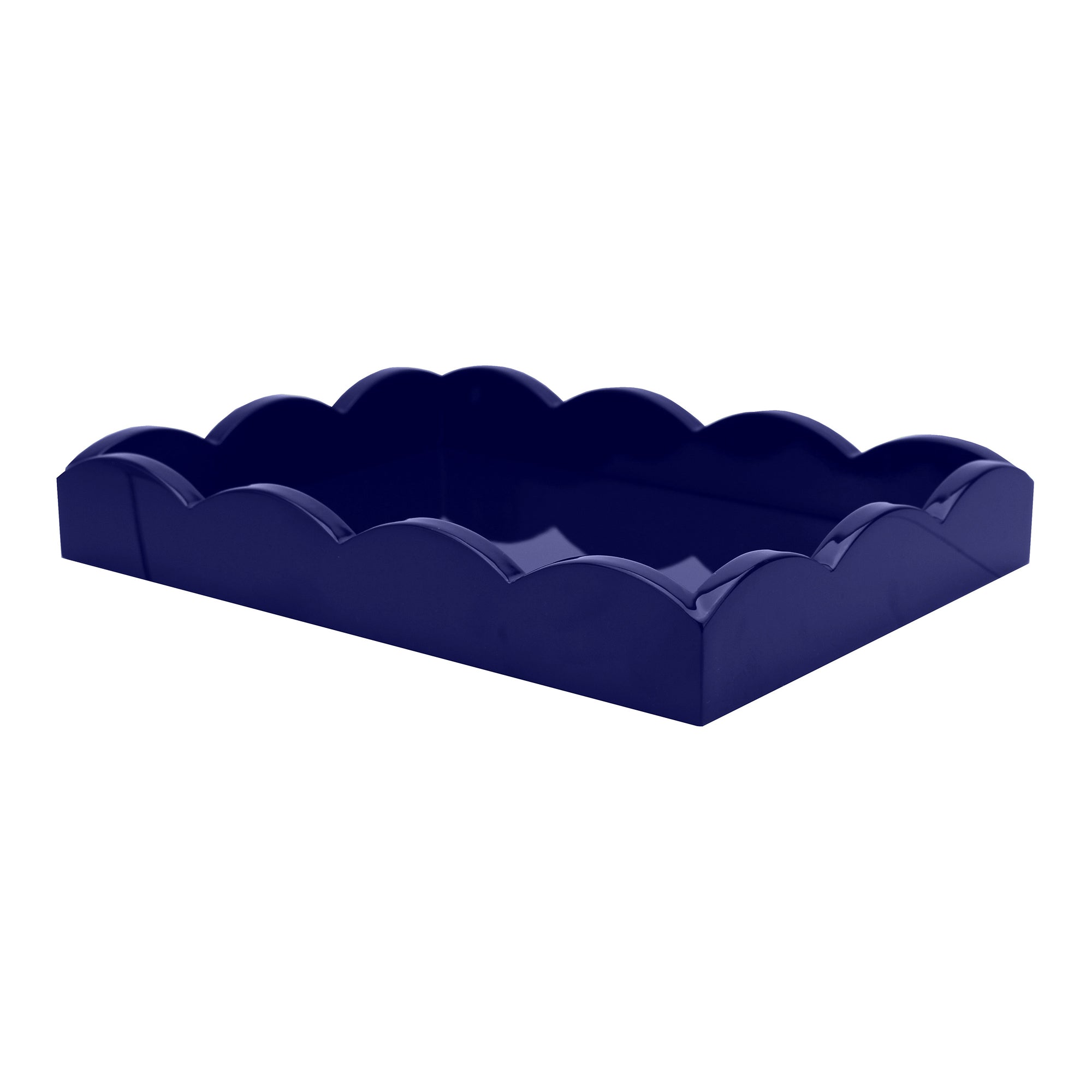 Small Rectangular Scalloped Tray | Navy