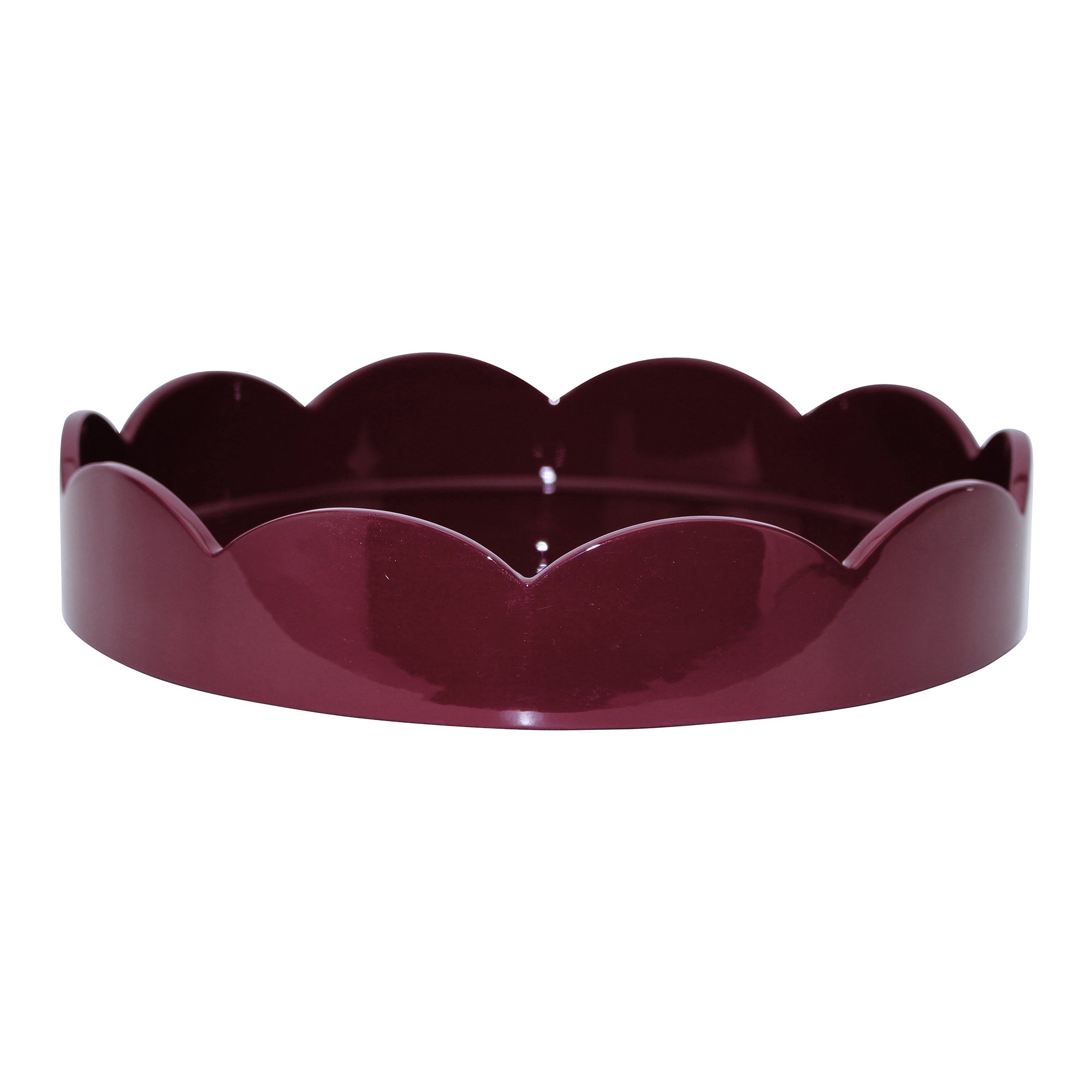 Small Round Scallop Tray | Cherry