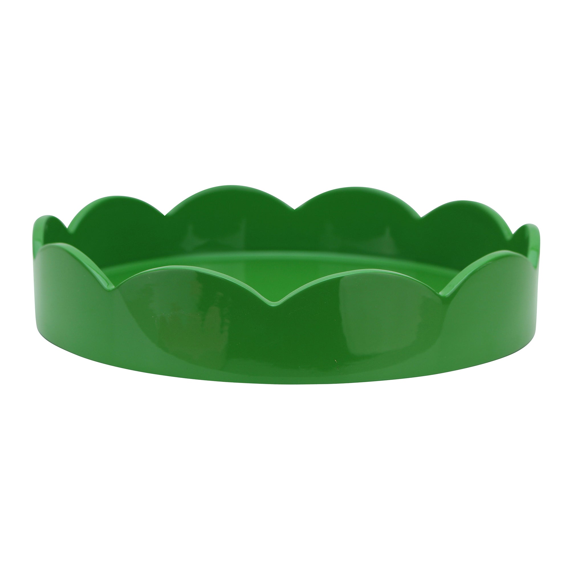 Leaf Green Small Round Scallop Tray