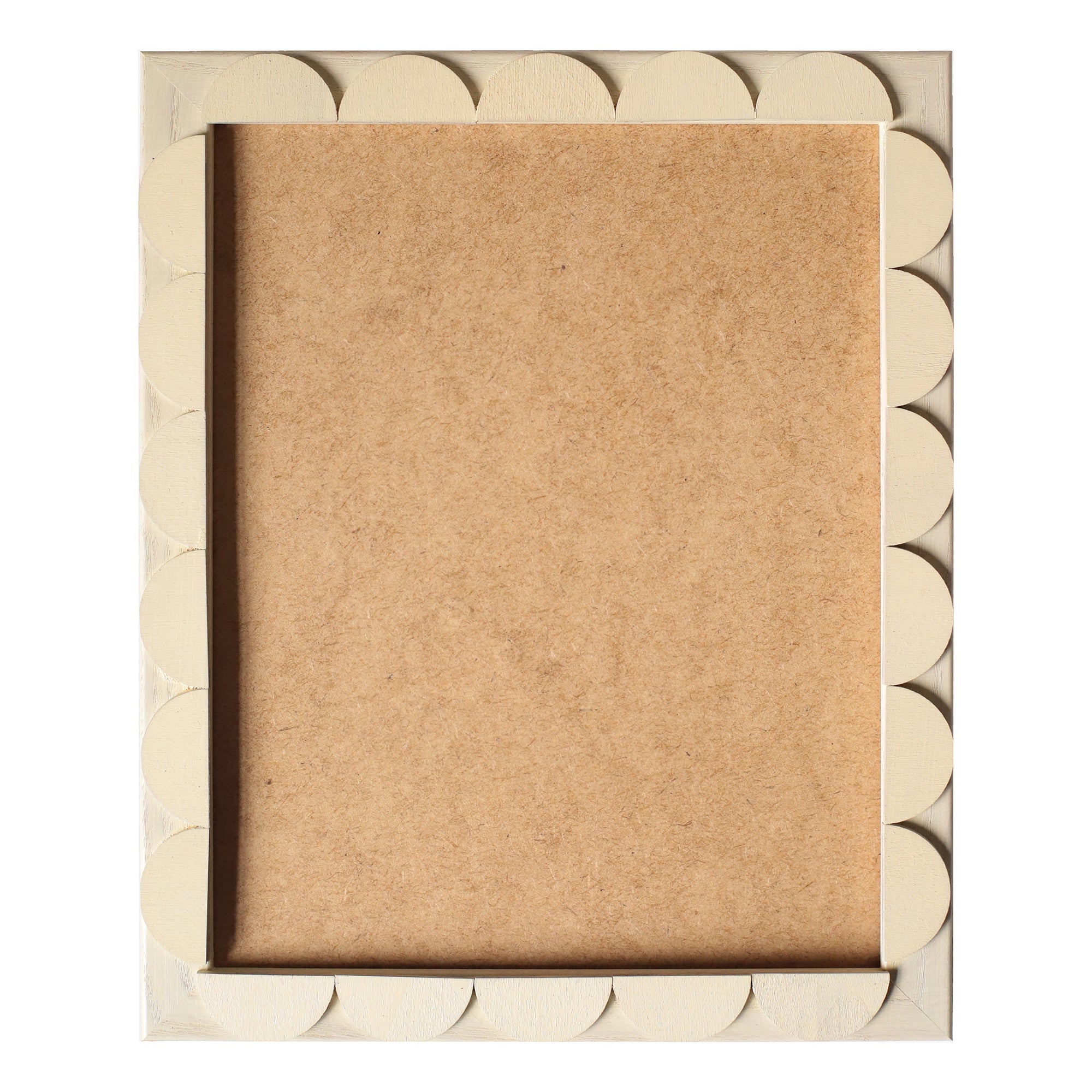 Oat Stained Scallop Frame
