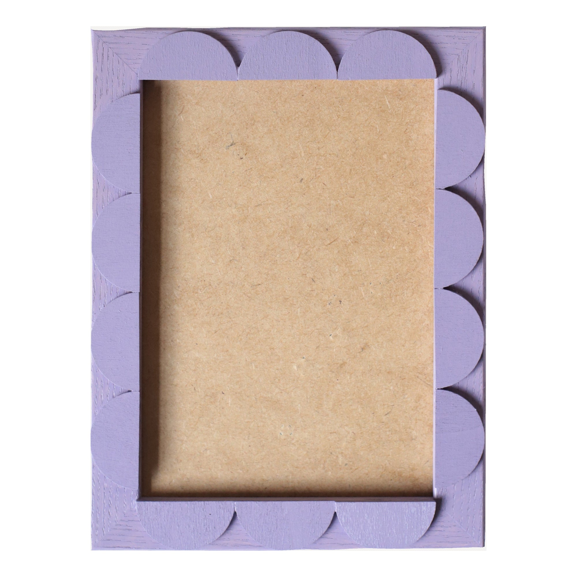 French Lavender Stained Scallop Frame