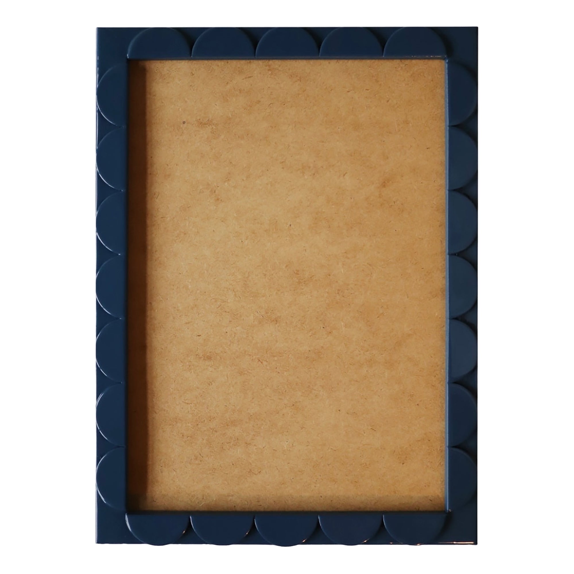 Inky Blue Lacquered Scallop Frame