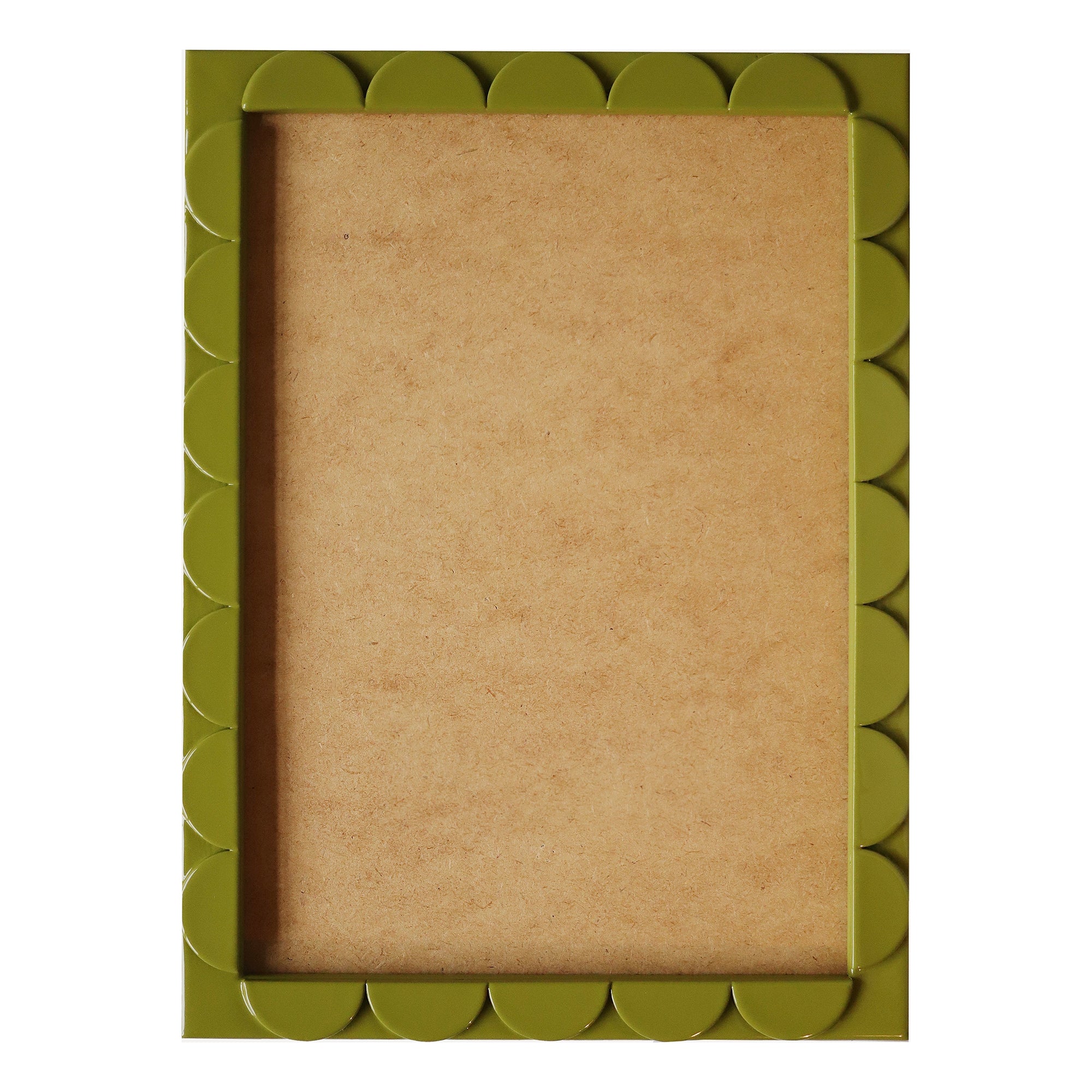 Light Olive Lacquered Scallop Frame
