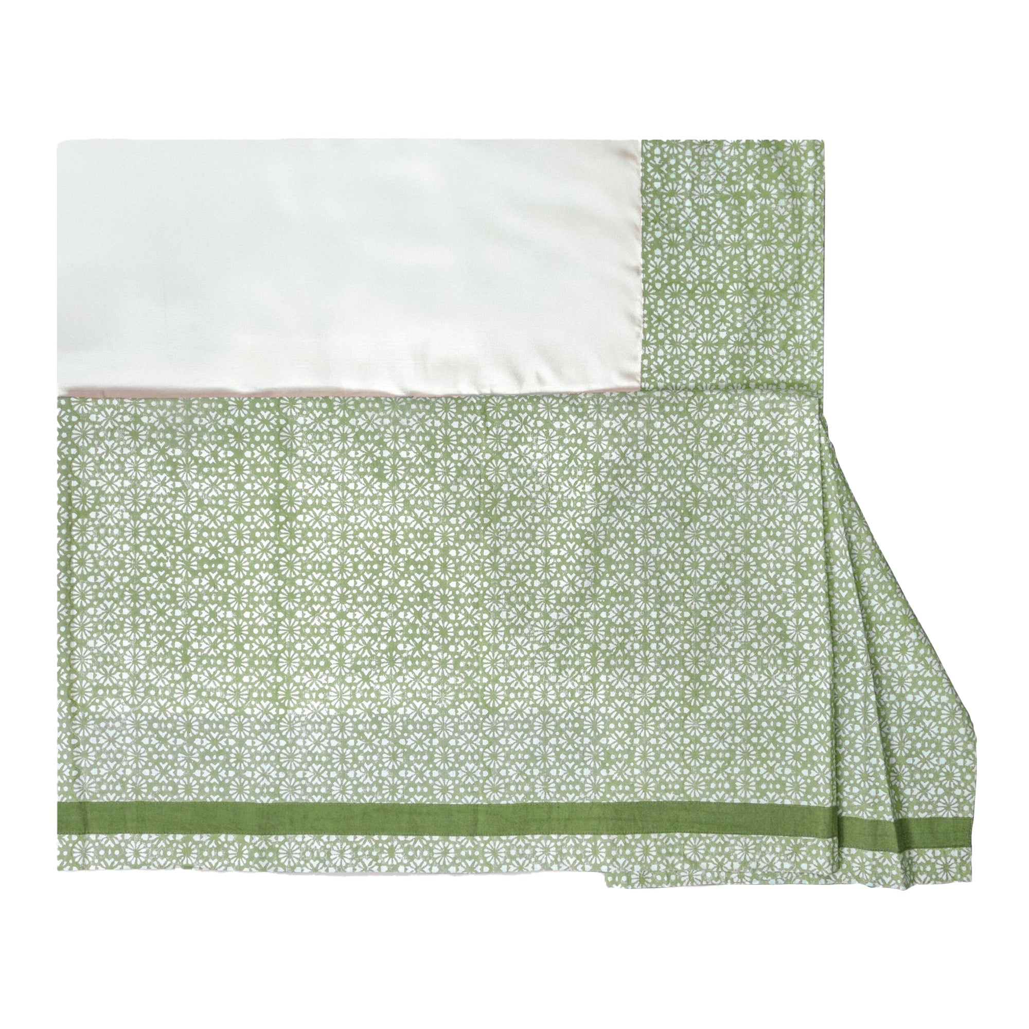 Margarita Block Printed Valance - Green