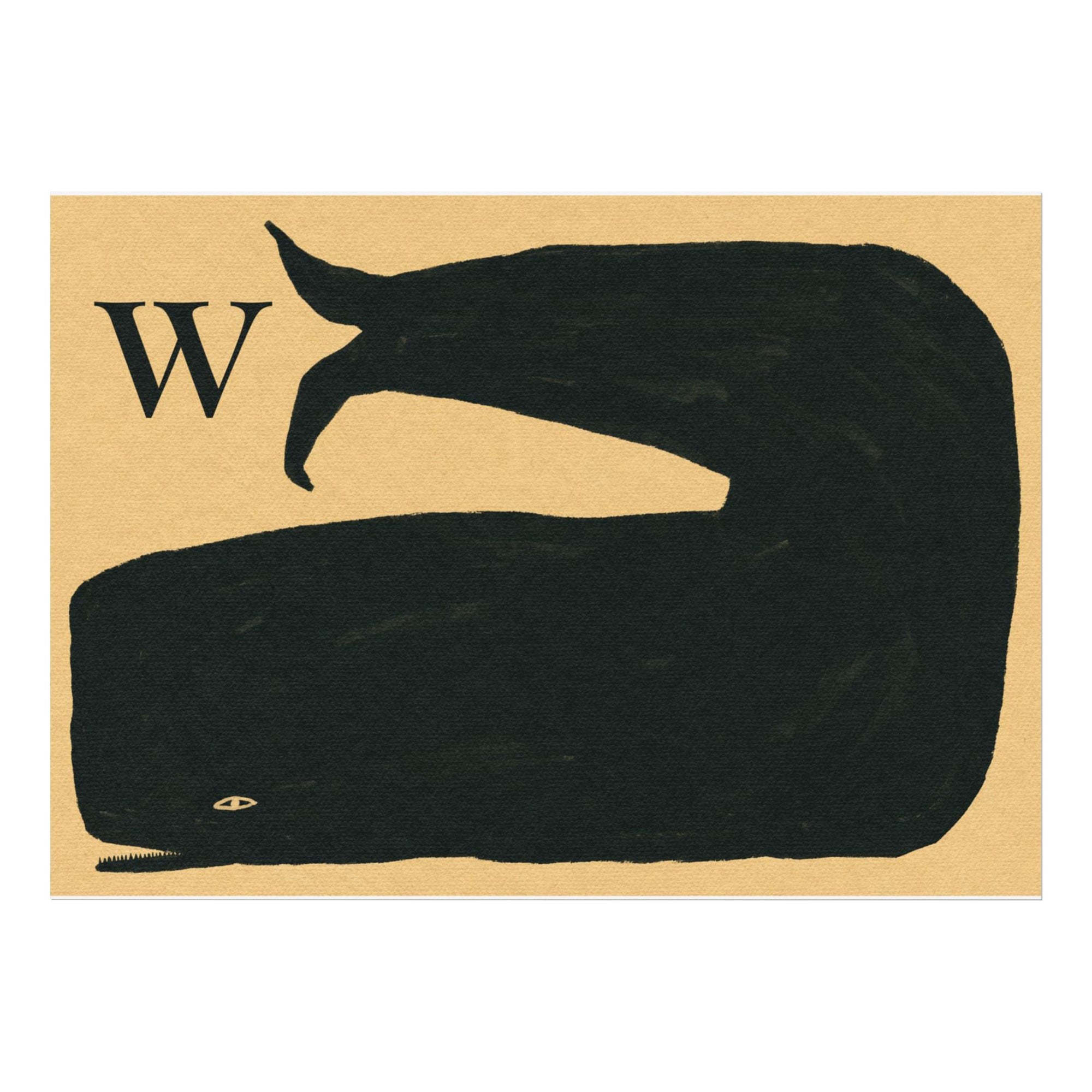 W for Whale Print