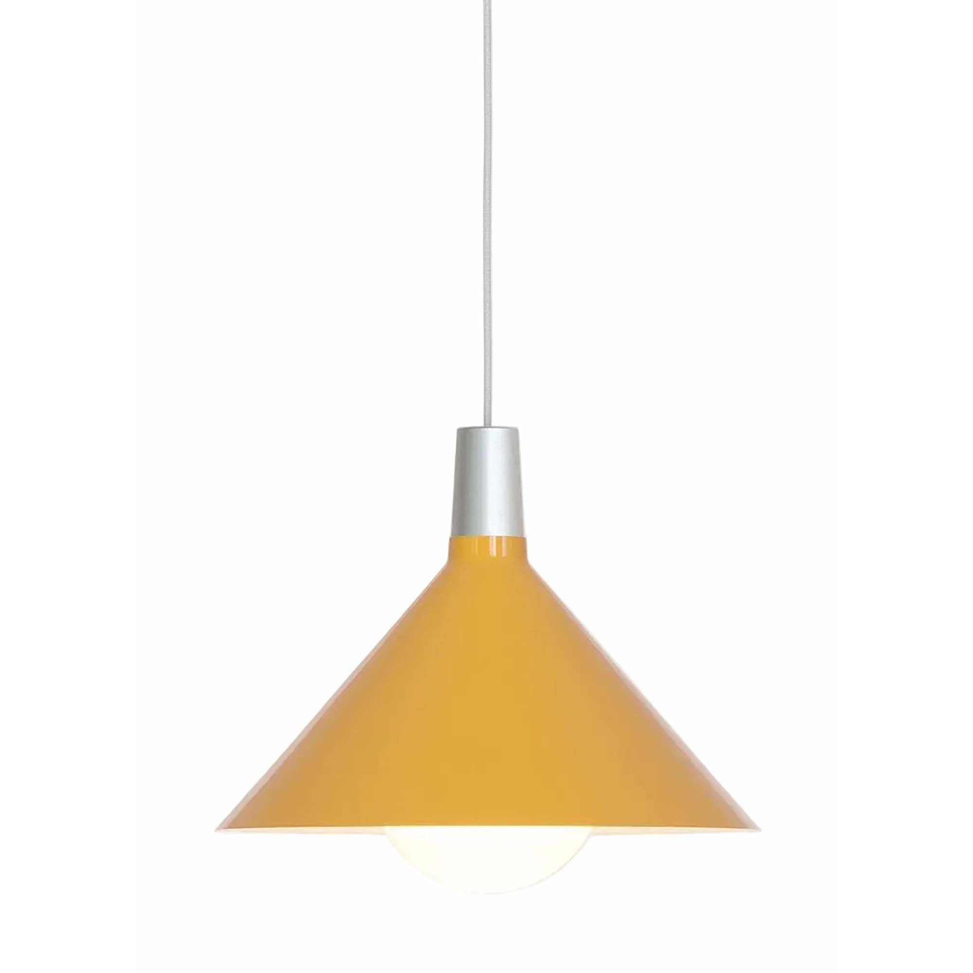 Bower Pendant Light Medium in Yellow + Sphere IV
