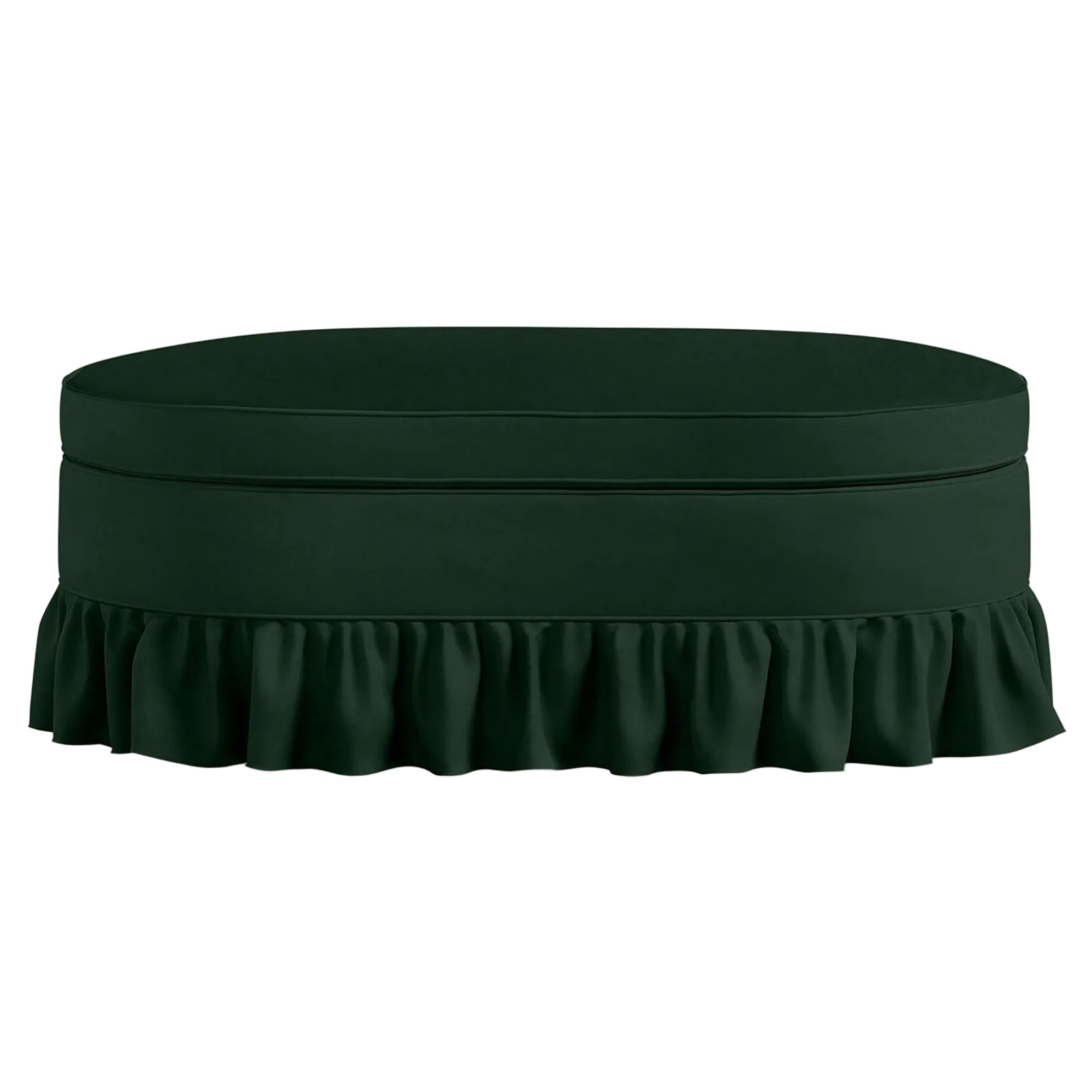 Carlotta Ottoman | Linen Olive