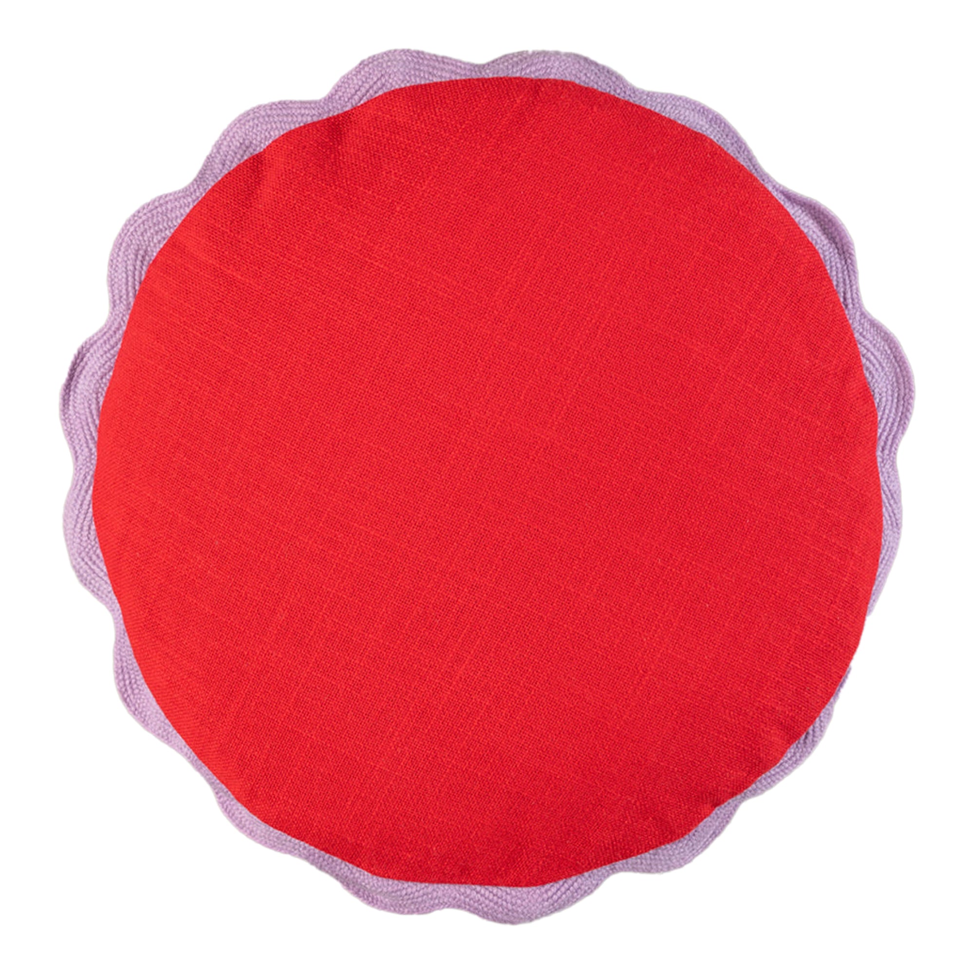 Scarlett Round Block Colour Cotton Cushion Cover