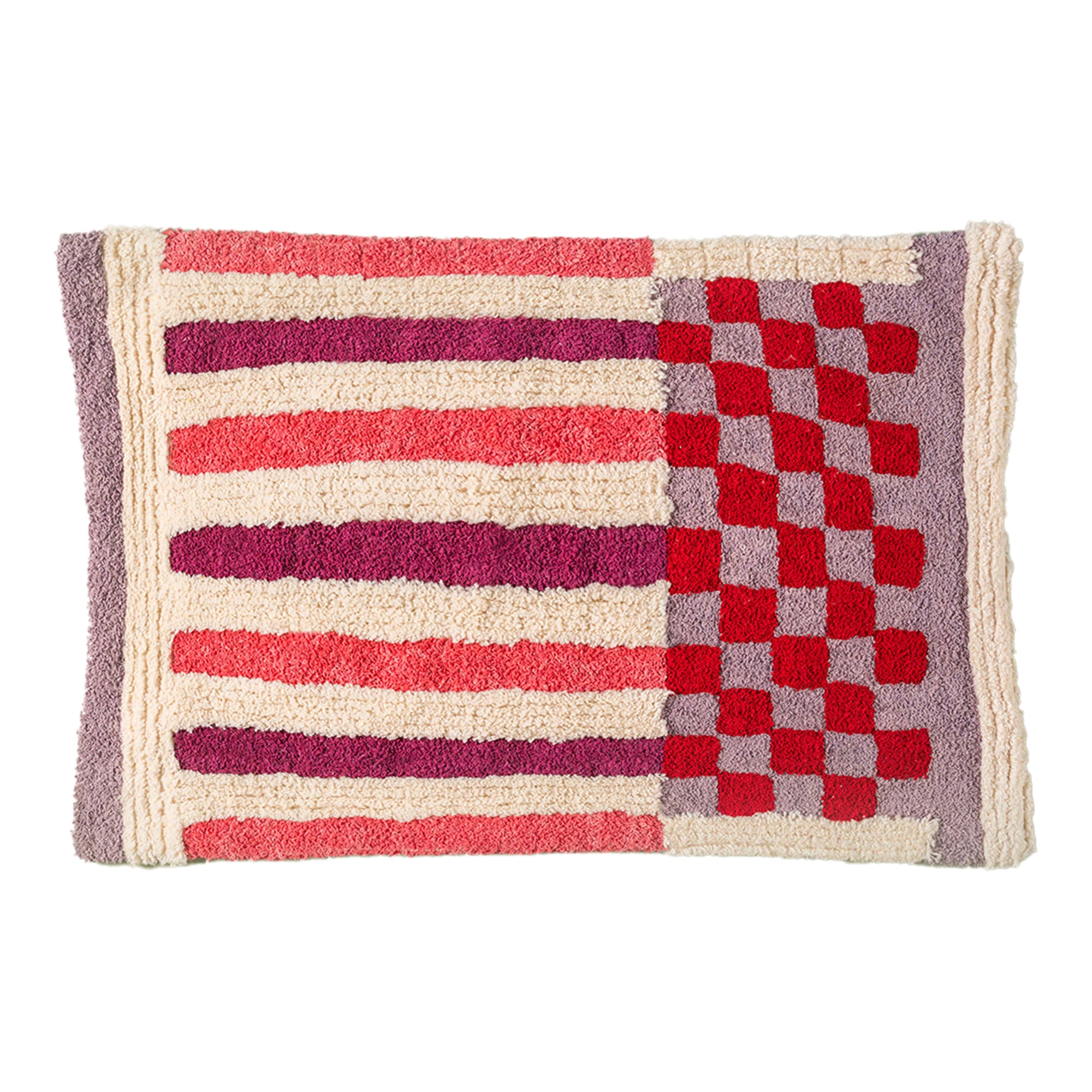 Stripe & Check Tufted Cushion Cover