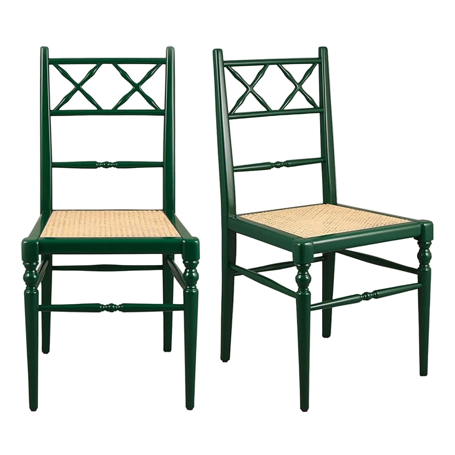 Pair of Chiara Dining Chairs, Forest