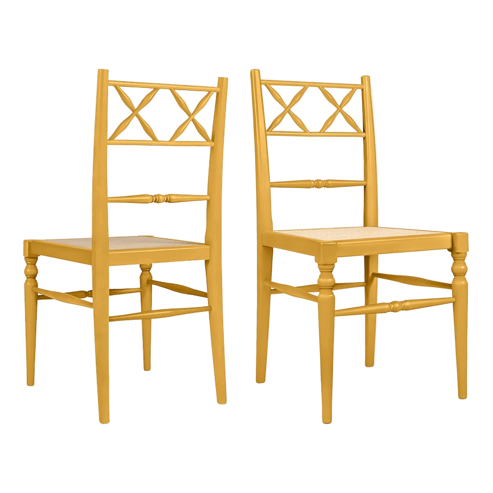 Pair of Chiara Dining Chairs, Mustard
