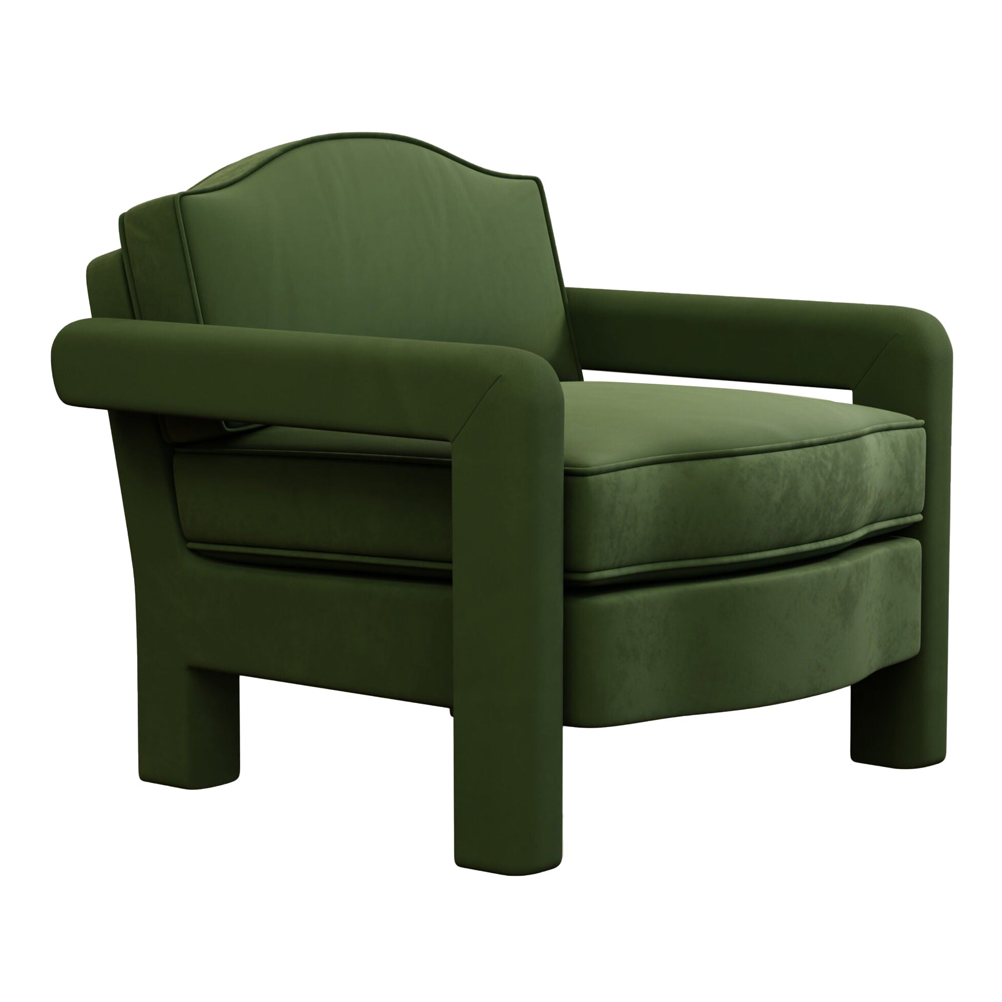 Elio Armchair, Zucchini Velvet