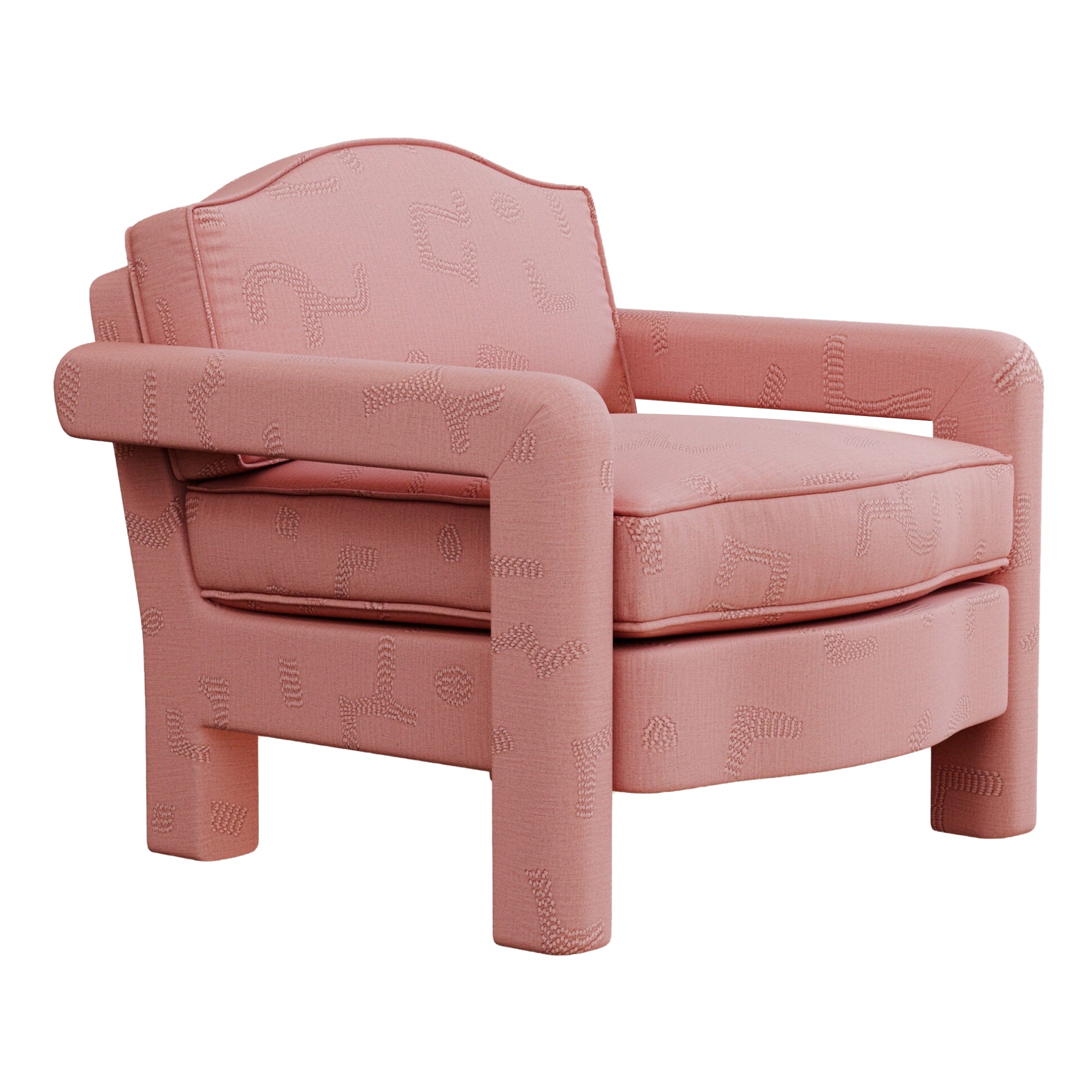 Elio Armchair, Raphia, Clay