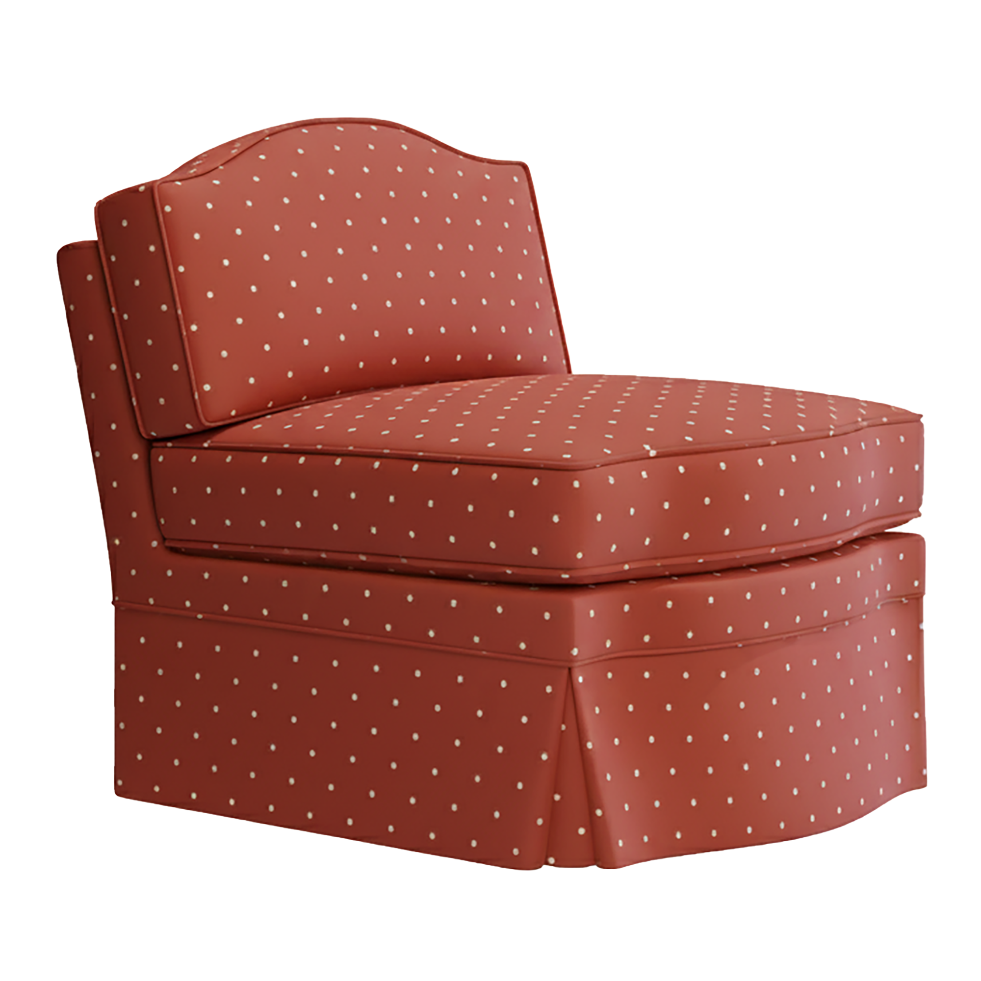 Felix Slipper Chair, Red Velvet