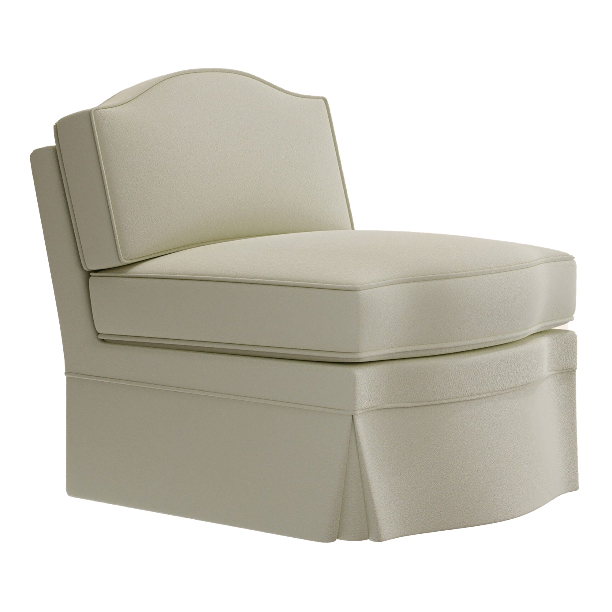 Felix Slipper Chair, Nougat Boucle