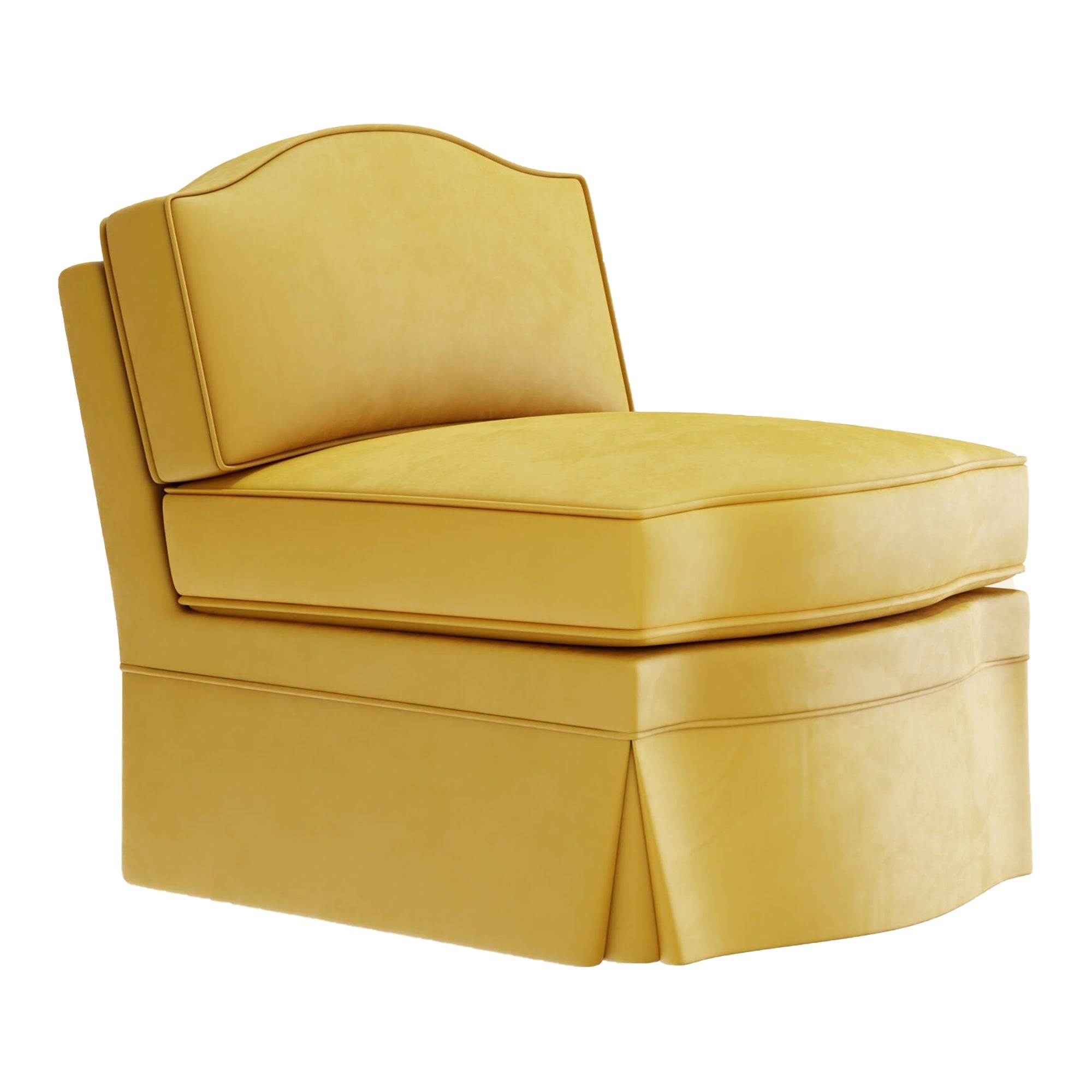 Felix Slipper Chair, Daffodil Velvet