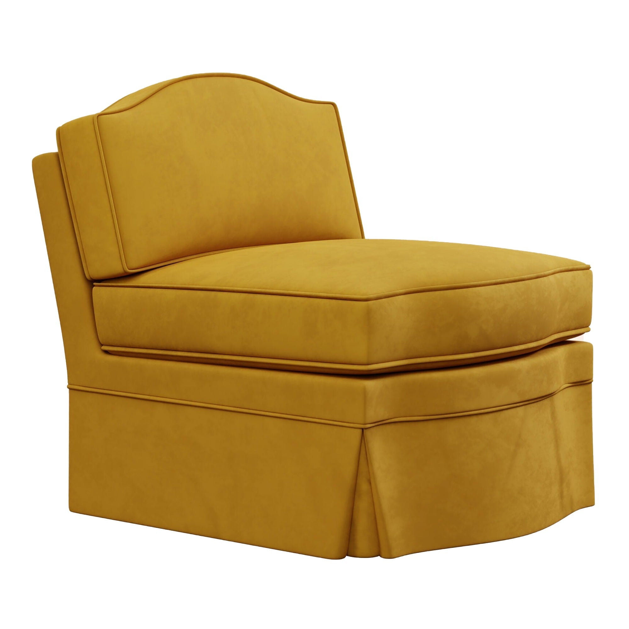 Felix Slipper Chair, Turmeric Velvet