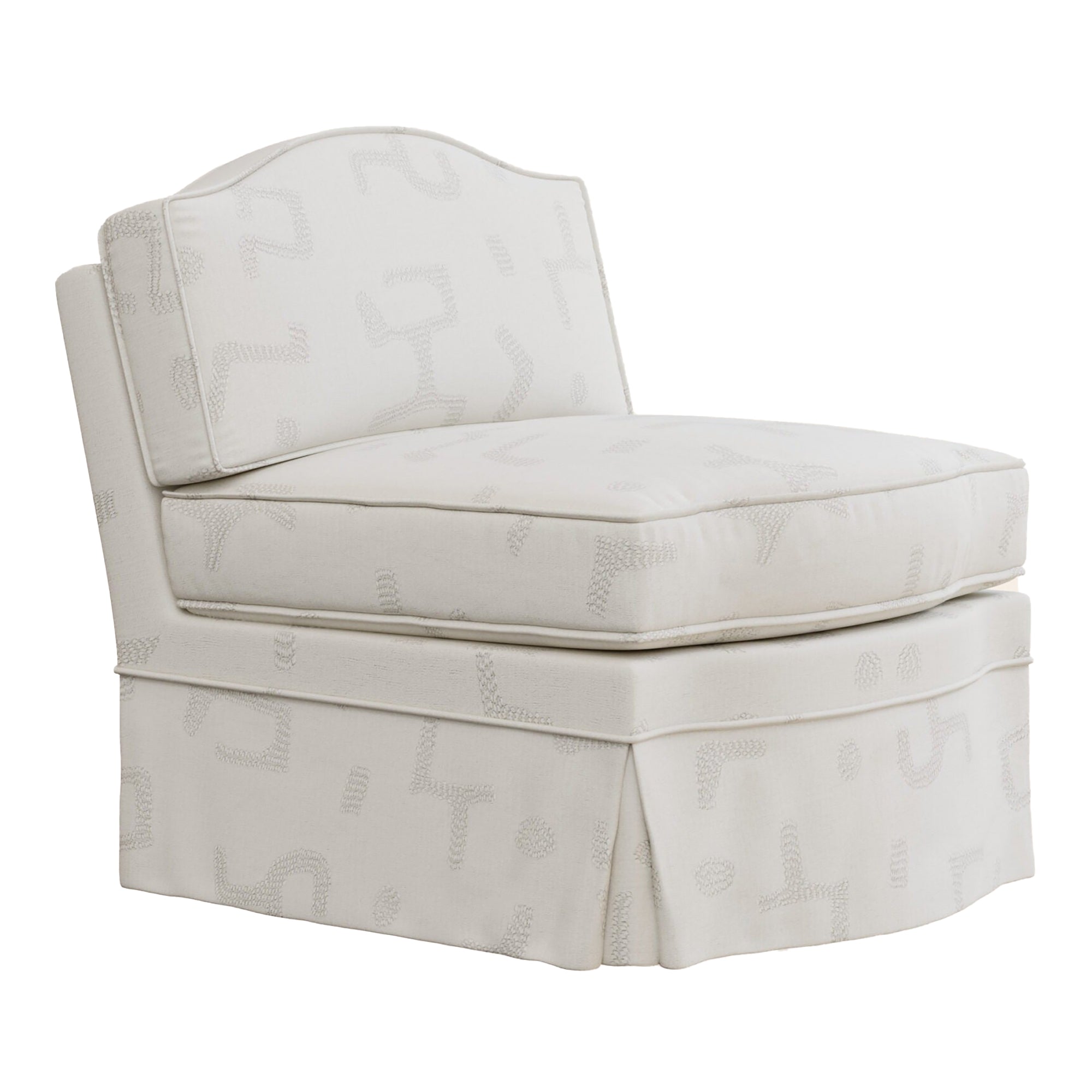 Felix Slipper Chair, Raphia, Powder