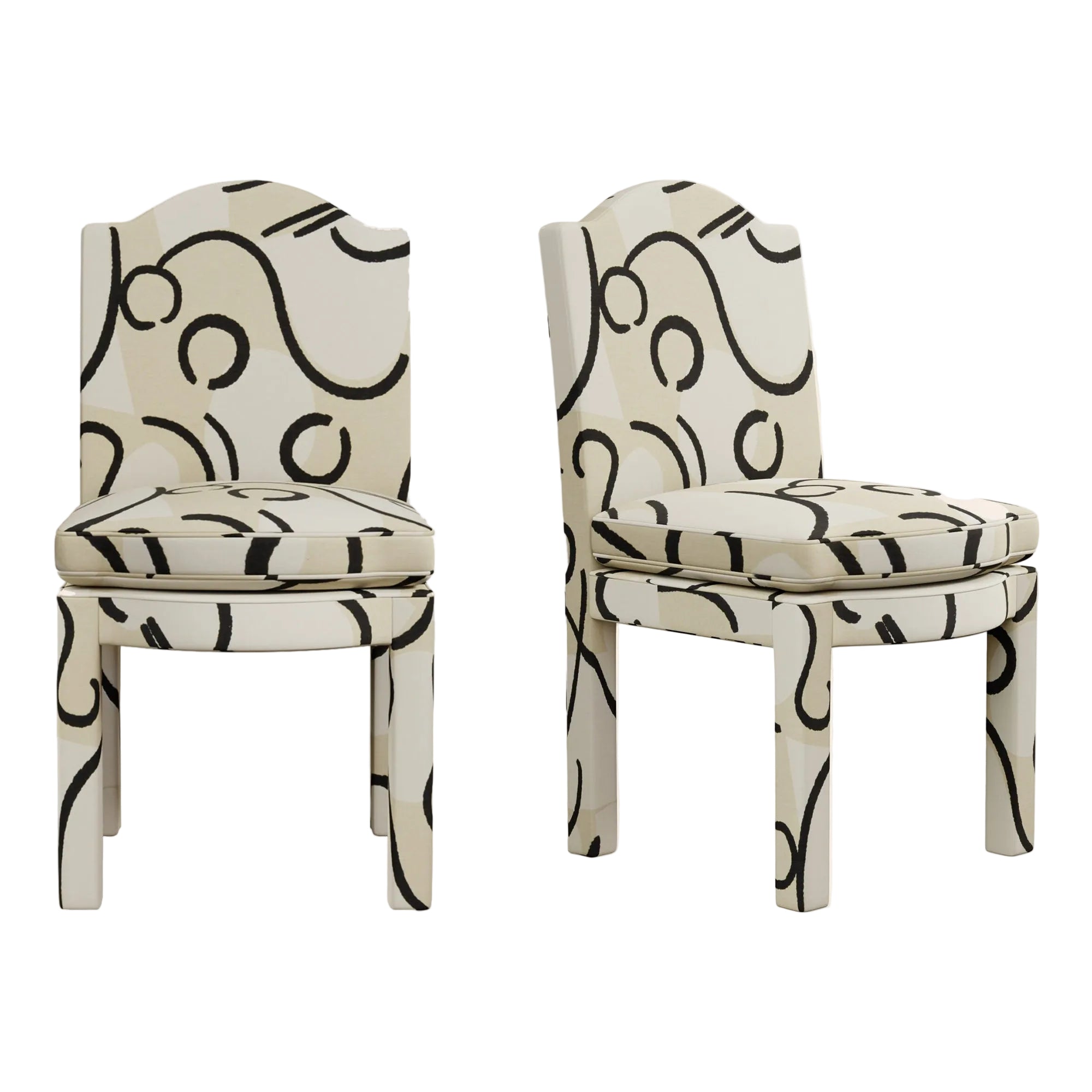 Pair of Leo Dining Chairs, Coconut