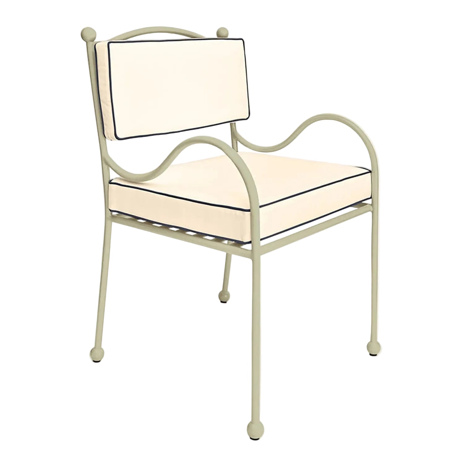 Panarea Armchair in Gelato, Cream & Black Upholstery