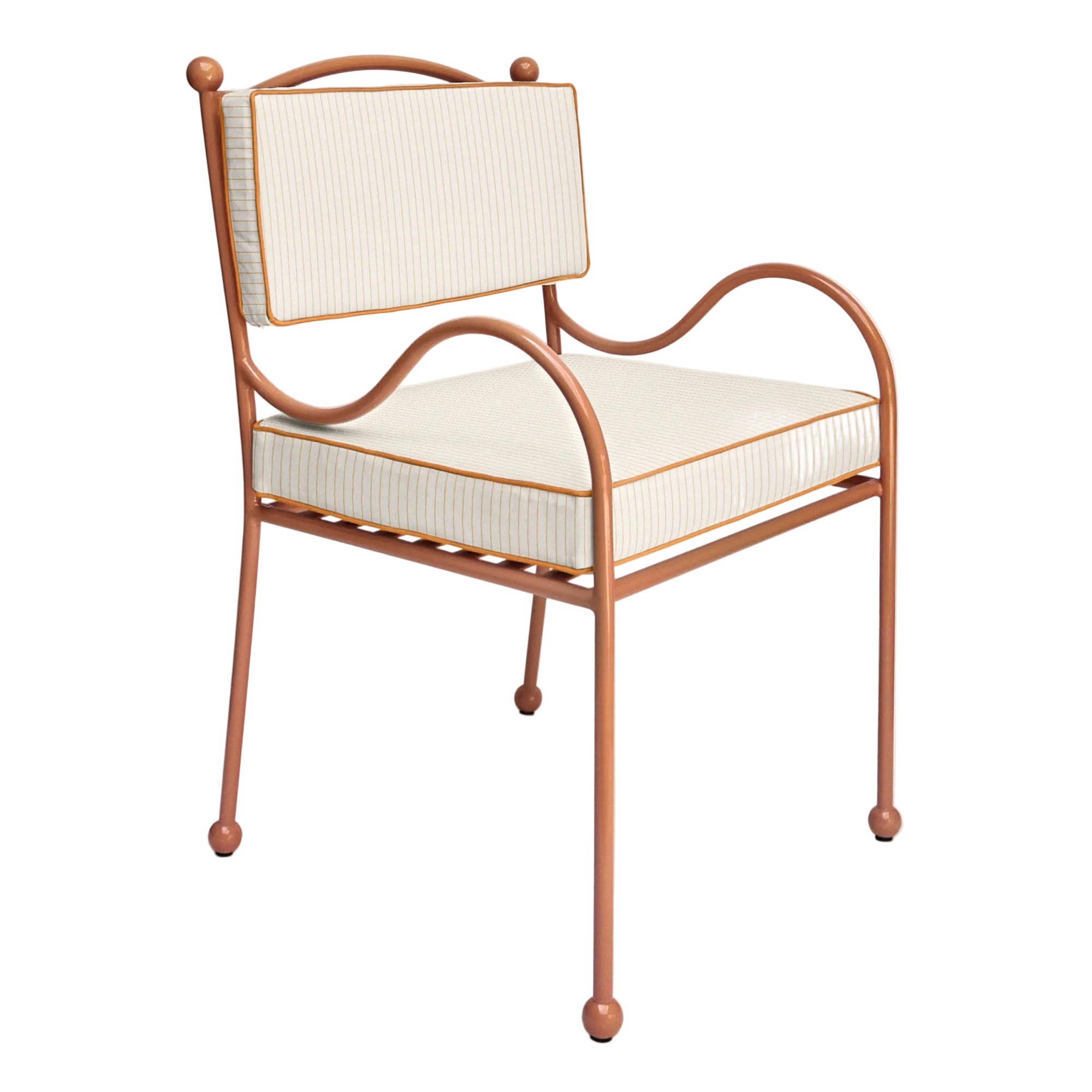 Panarea Armchair in Spritz, Orange & White Upholstery