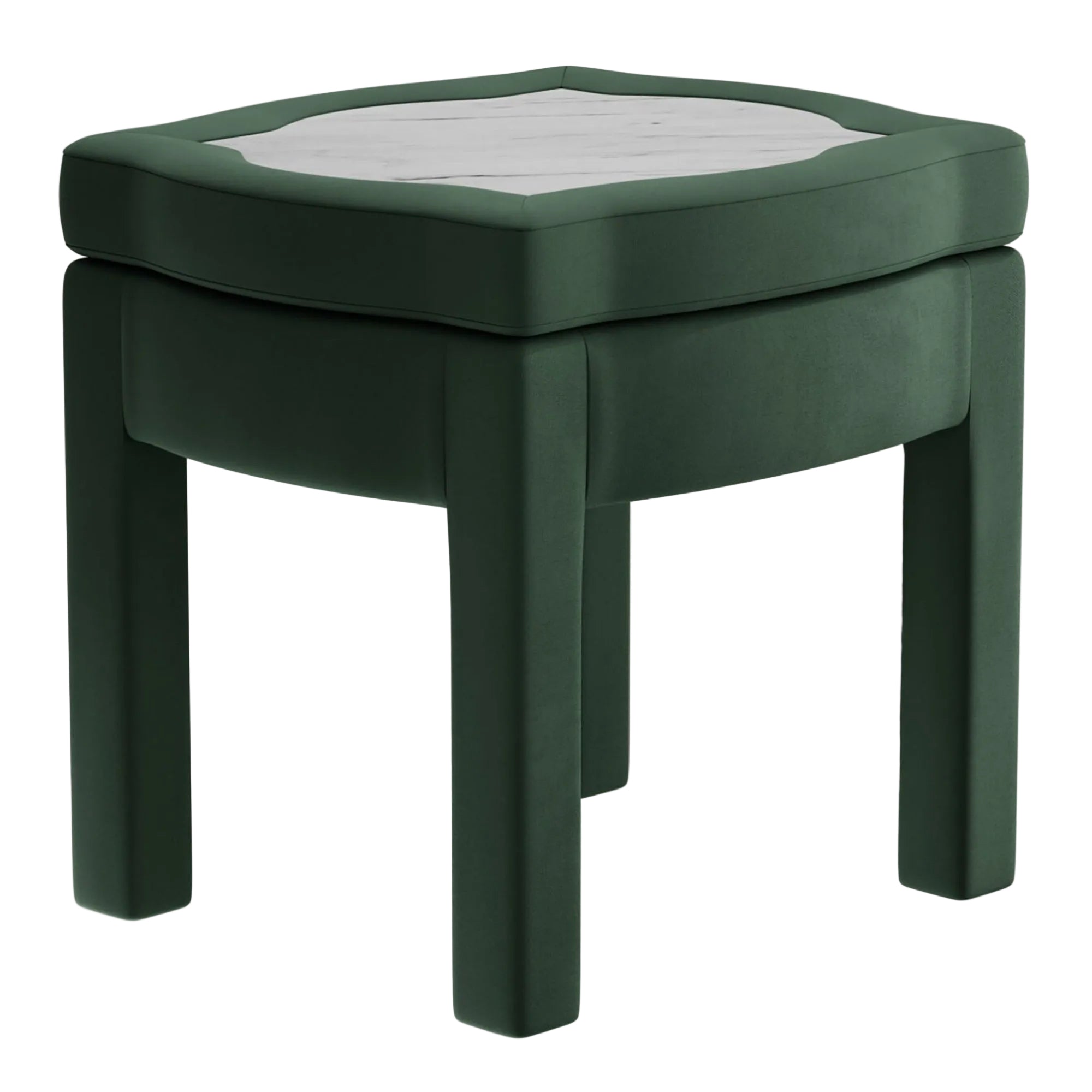 Piero Footstool, Olive Linen