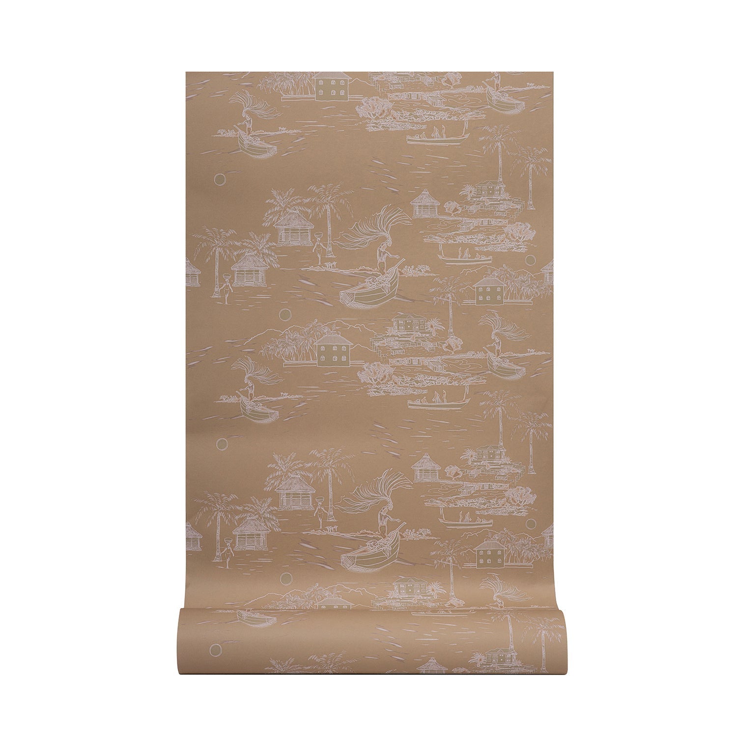 Banana Island | Sand Beige Wallpaper Sample