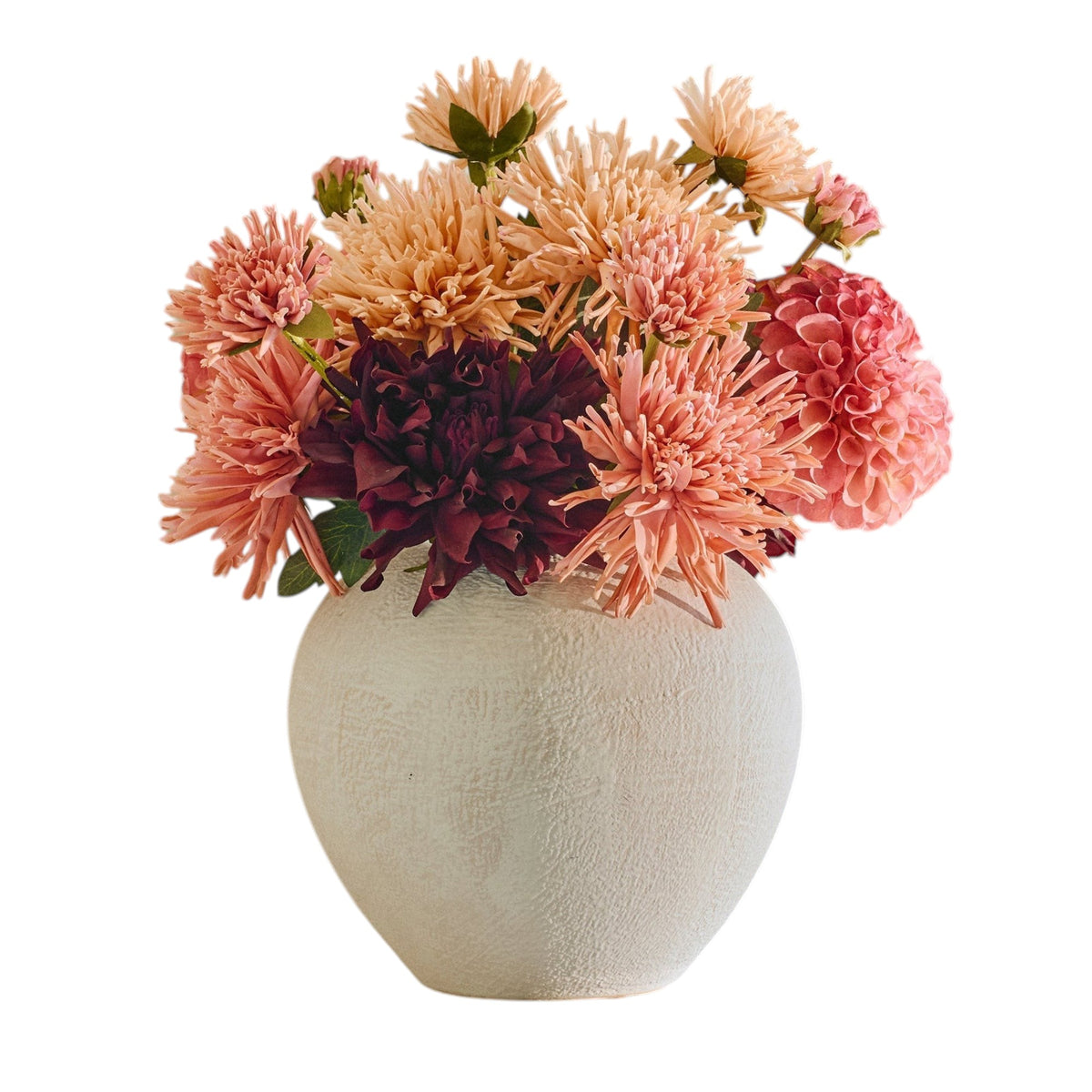 Ruby - Faux Flower Arrangement - Reds, Peaches & Pinks