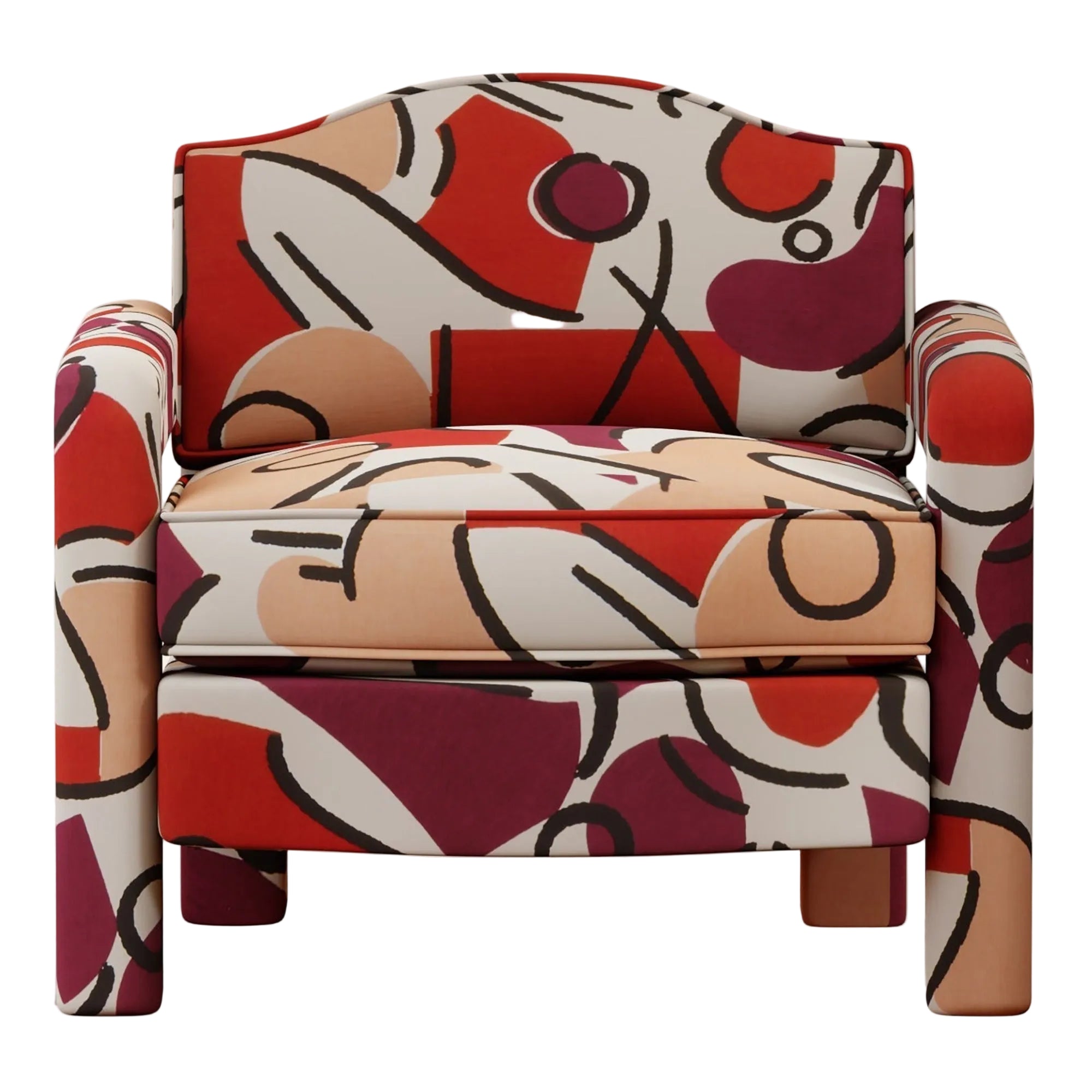 Elio Armchair| Orpha Grenadine
