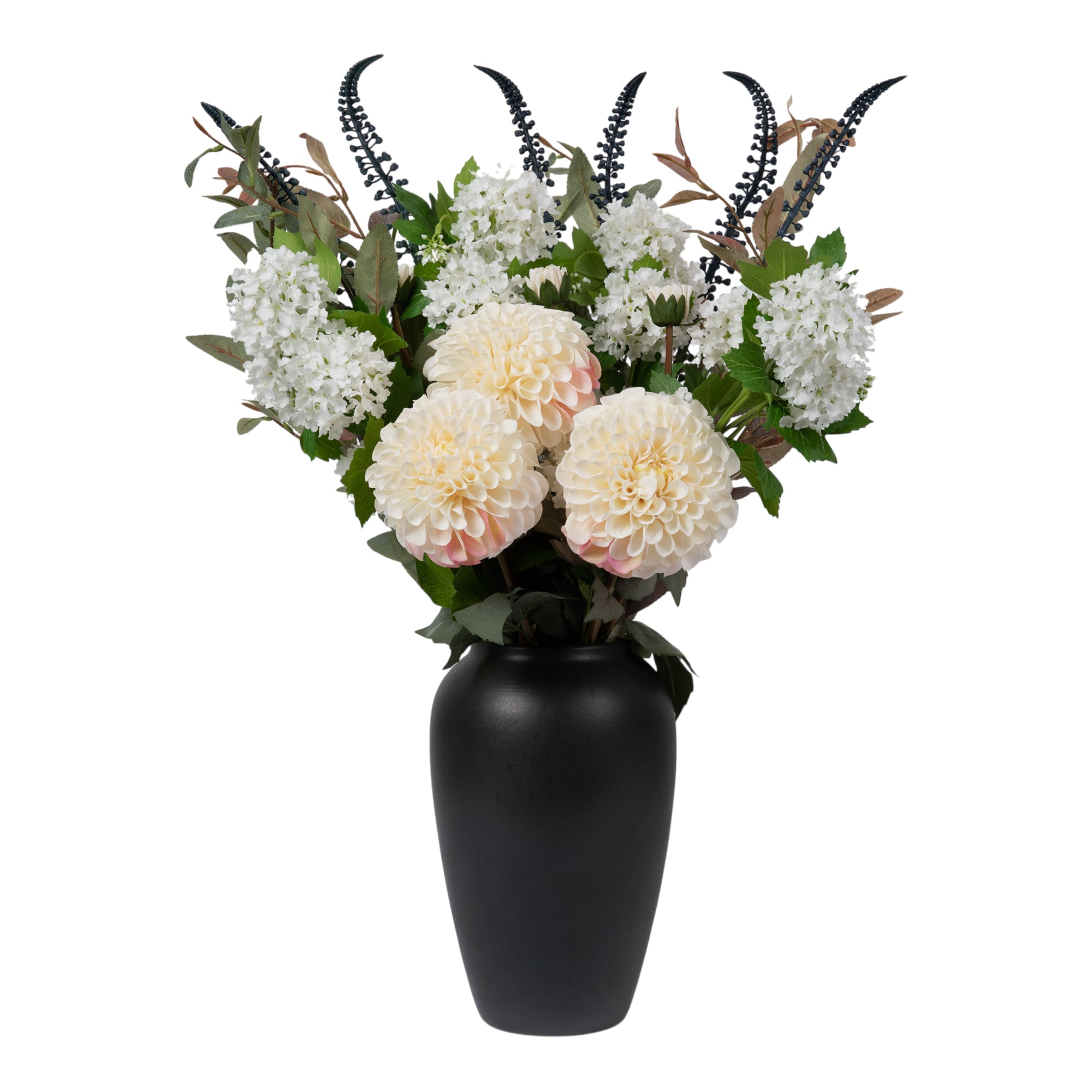 The Eva | Faux Flower Arrangement | Whites & Greens