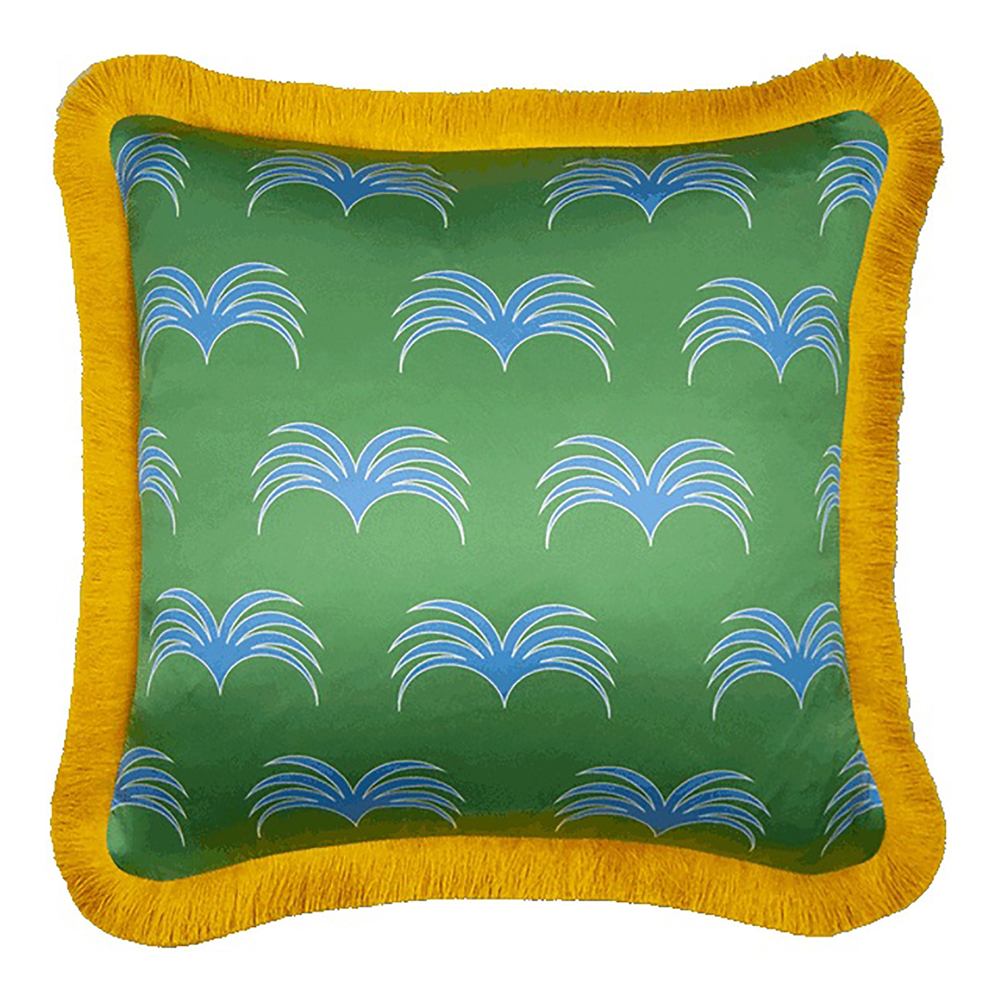 The Delray Green and Bright Blue with Fringing