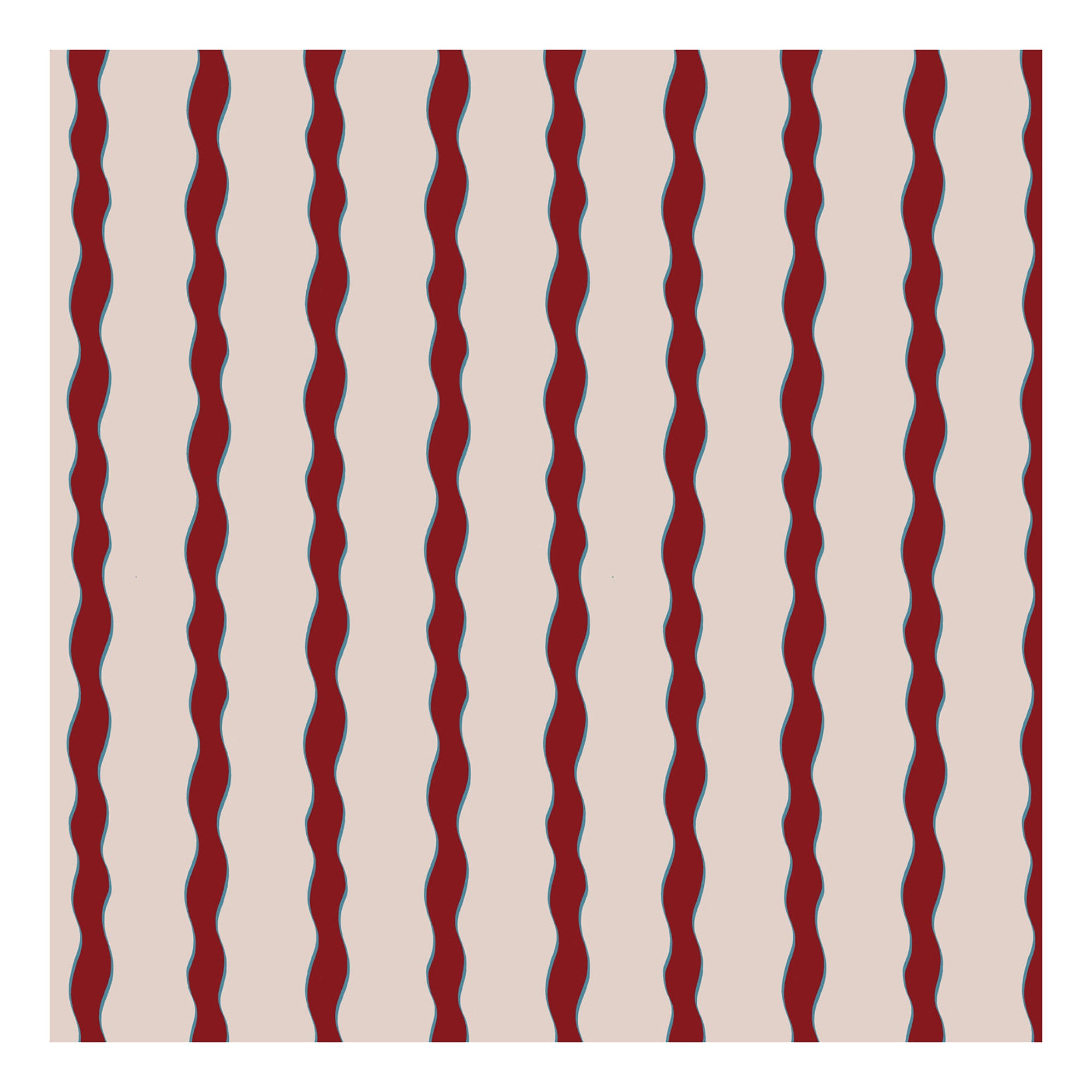 Scroll Stripe - Crimson (Fabric)