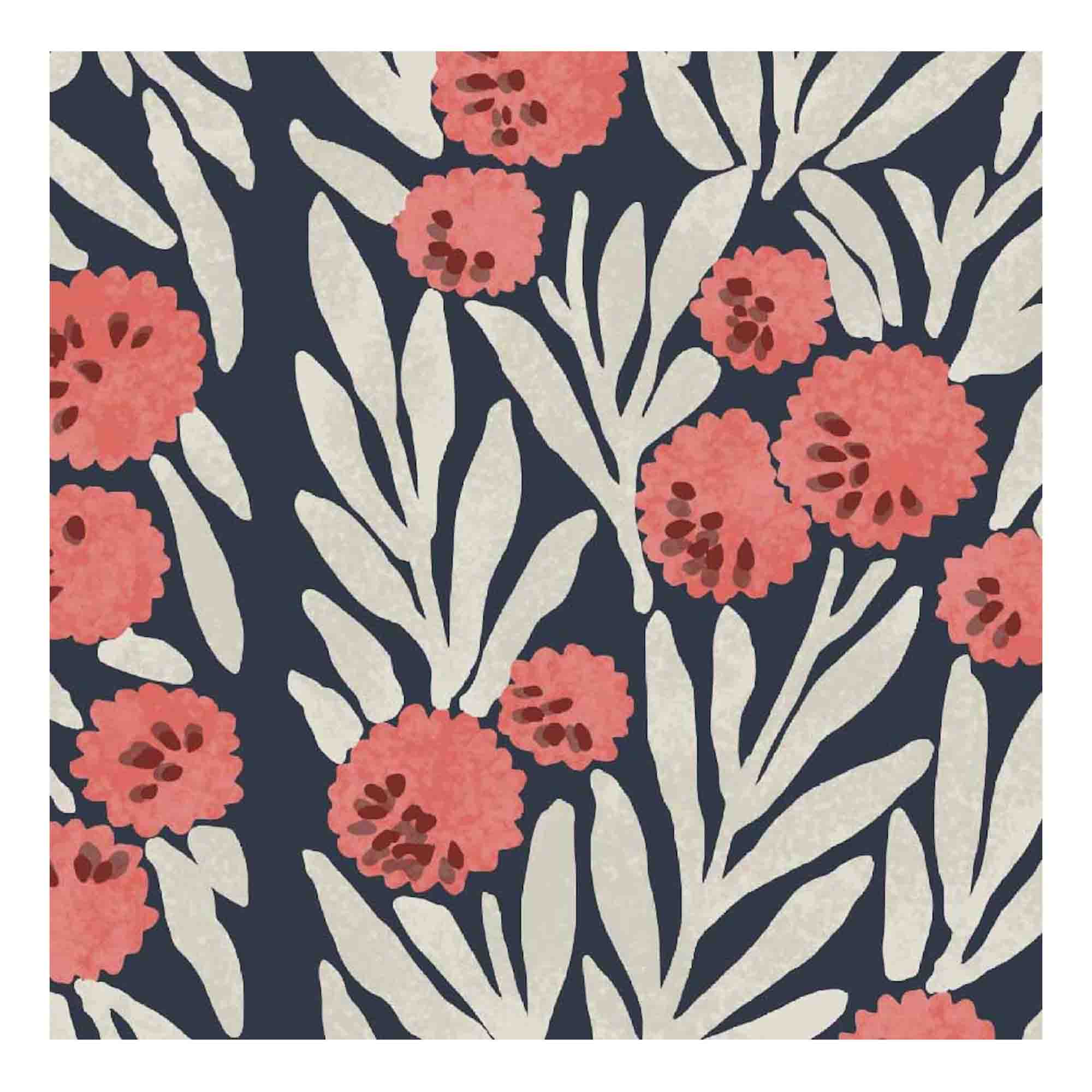 Sea Campion Fabric - Navy