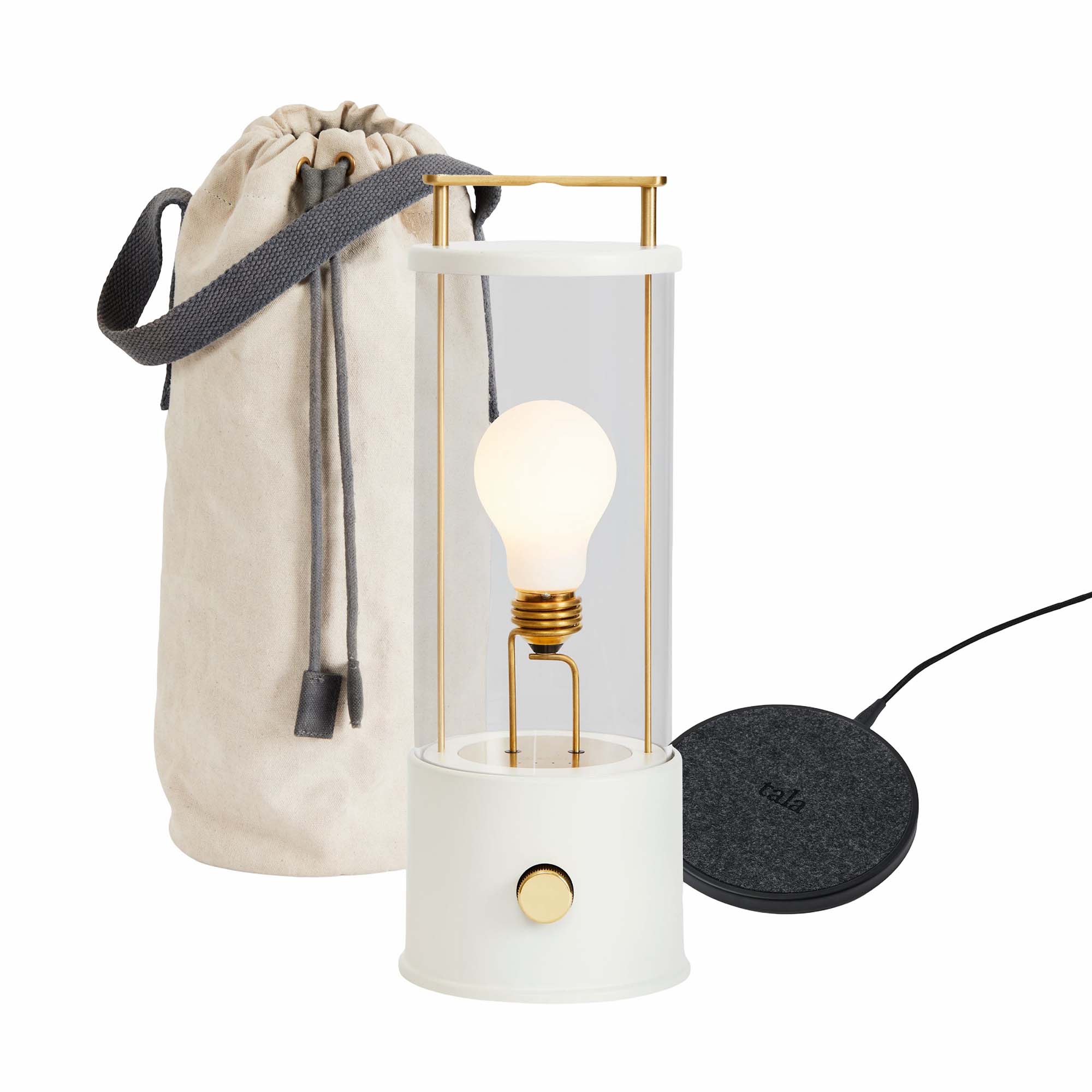 The Muse 1.0 Portable Lamp in Candlenut White Bundle